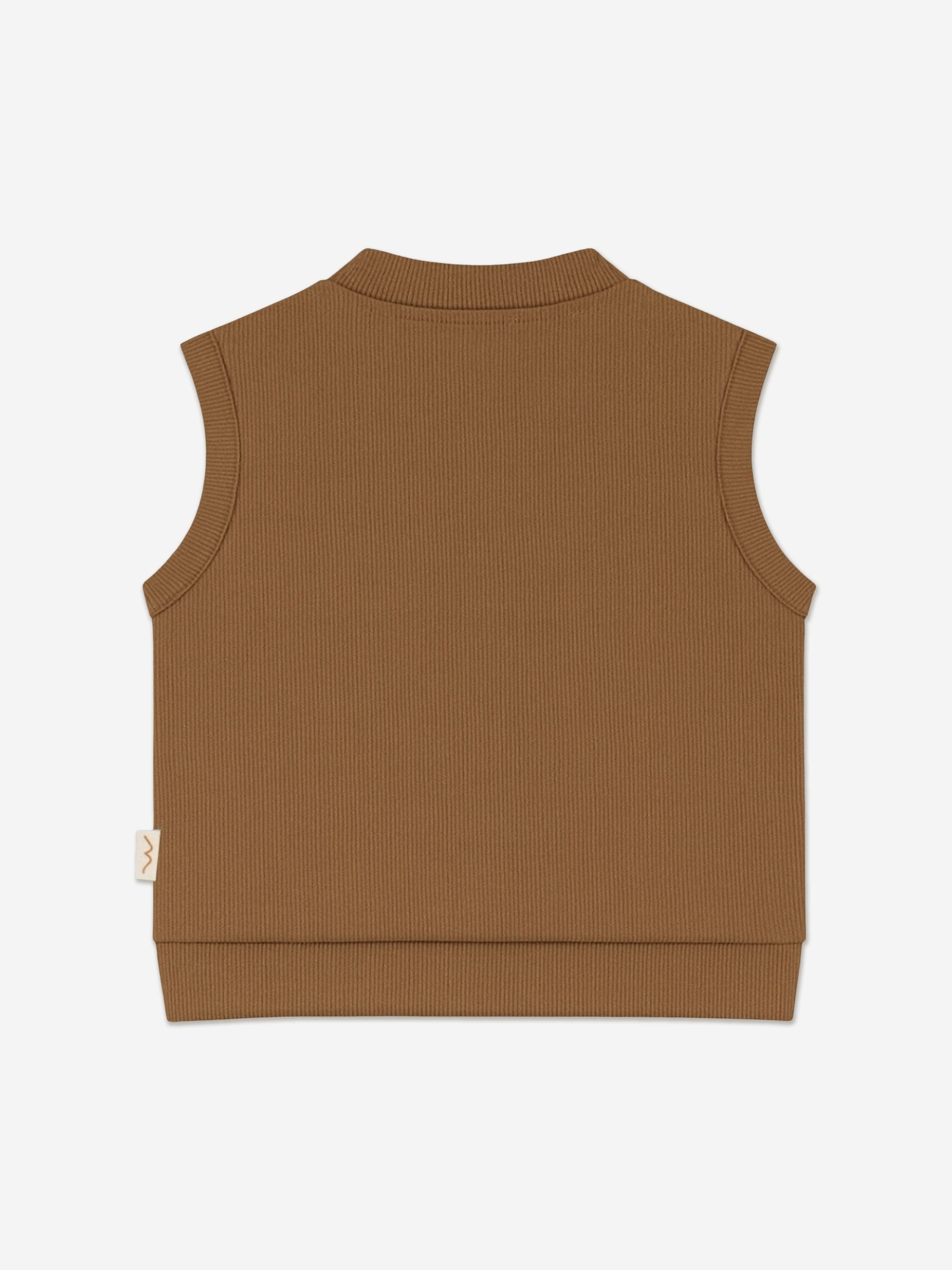 Mininio Baby Organic Cotton Vest in Brown Childsplay Clothing