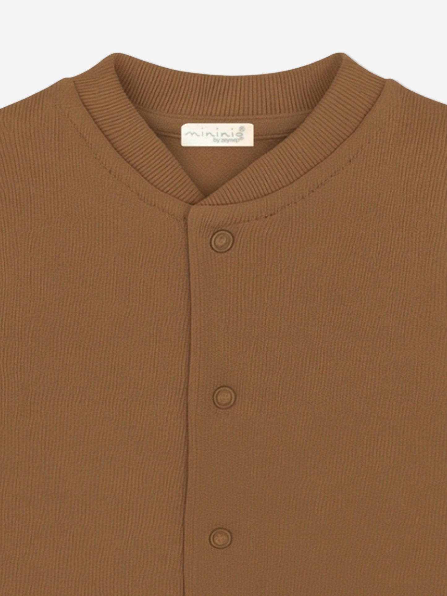 Mininio Baby Organic Cotton Vest in Brown Childsplay Clothing