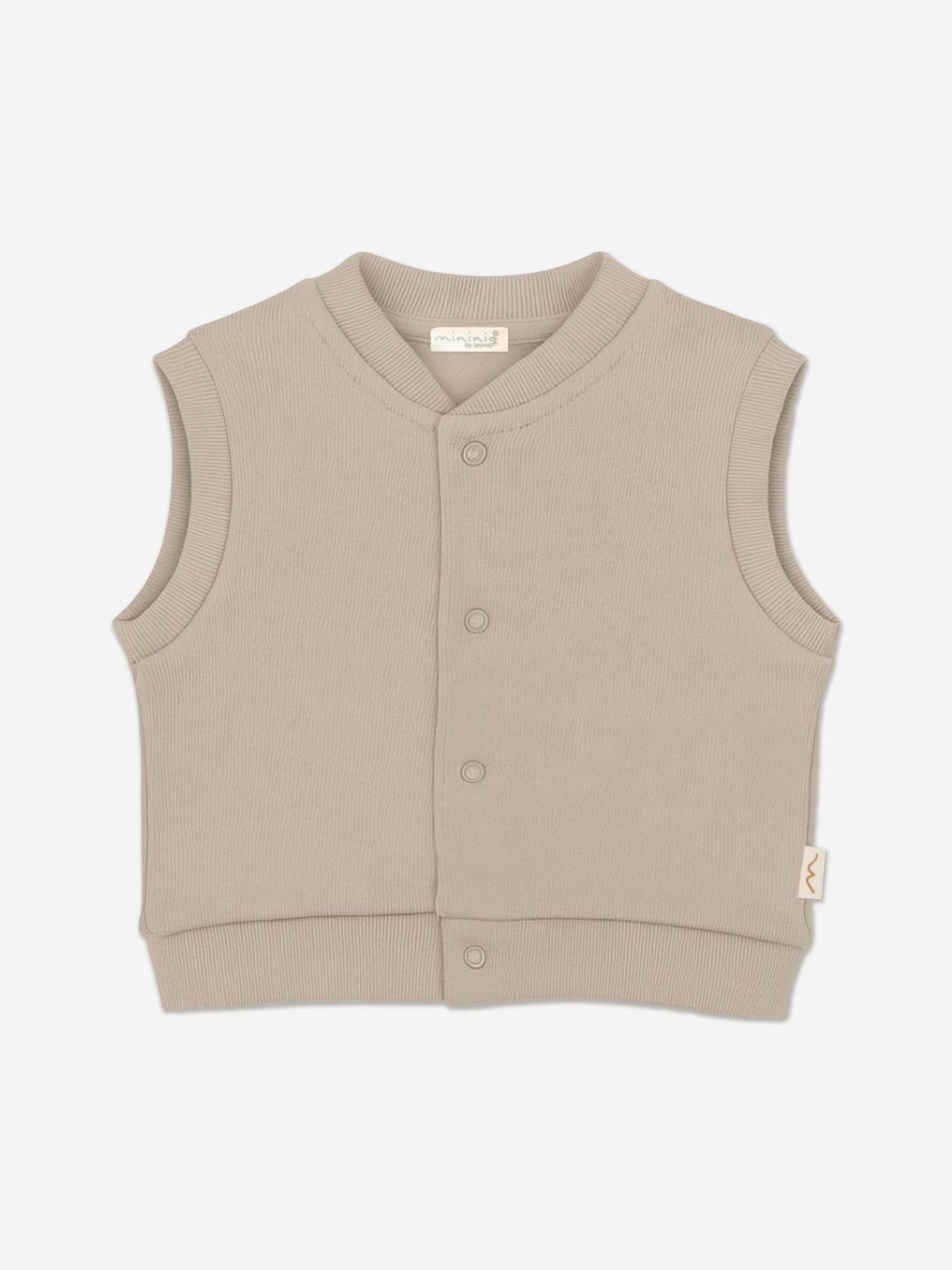 Mininio Baby Organic Cotton Vest in Beige Childsplay Clothing