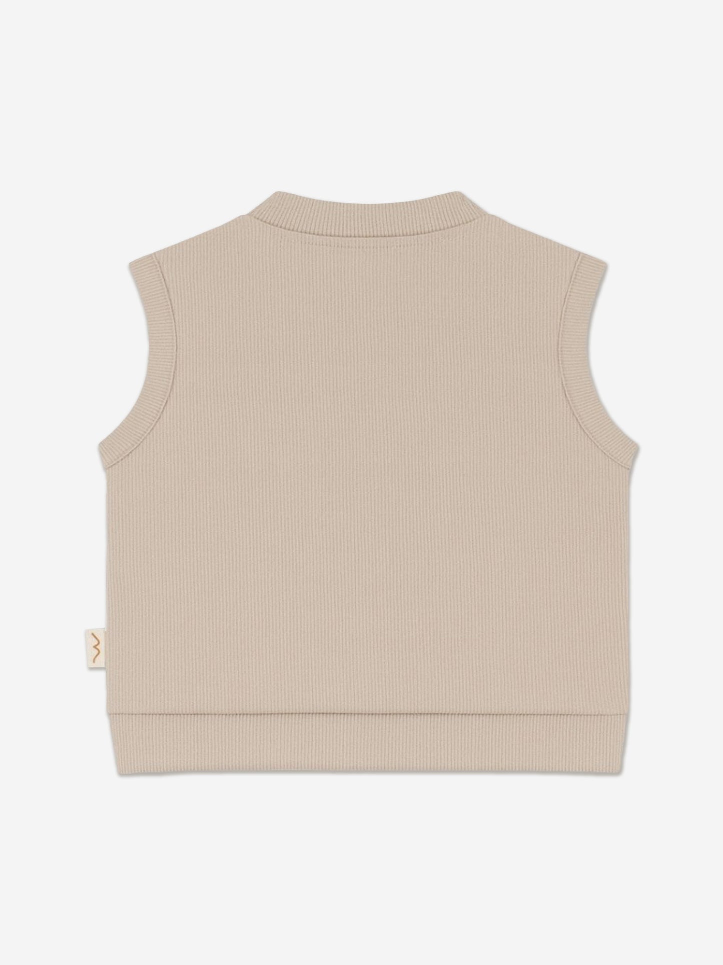 Mininio Baby Organic Cotton Vest in Beige Childsplay Clothing