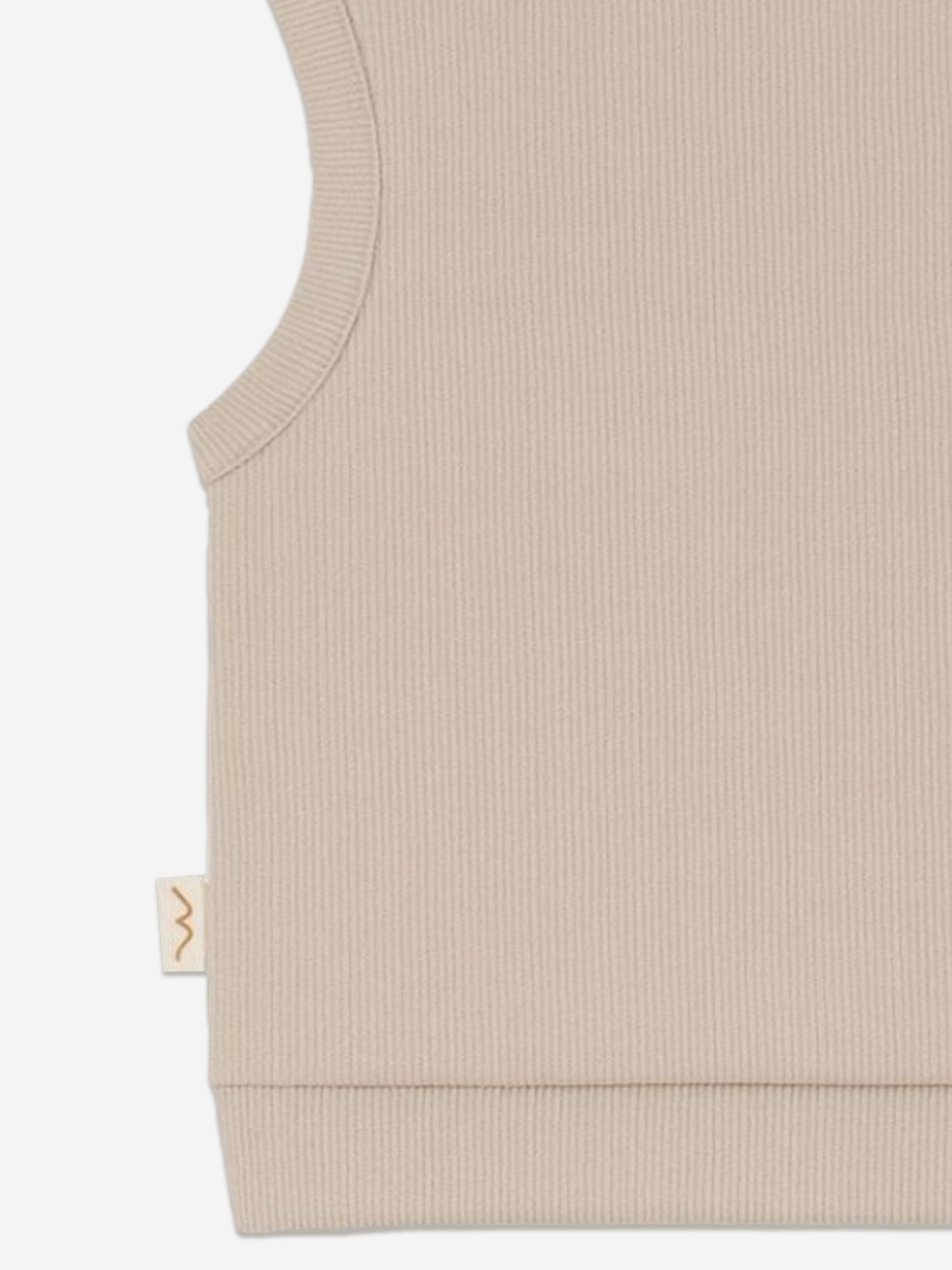 Mininio Baby Organic Cotton Vest in Beige Childsplay Clothing