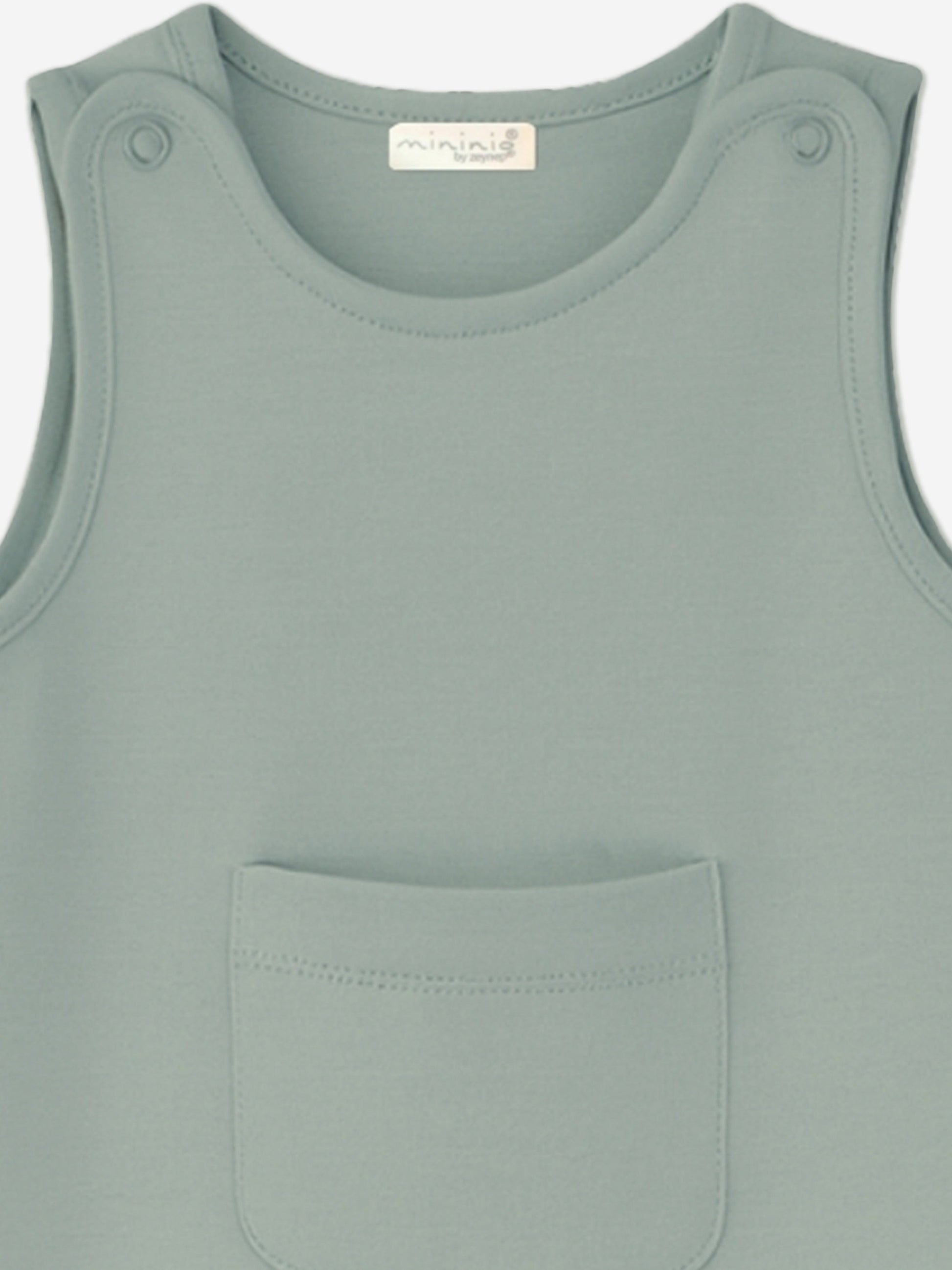 Mininio Baby Organic Cotton Romper in Green Childsplay Clothing
