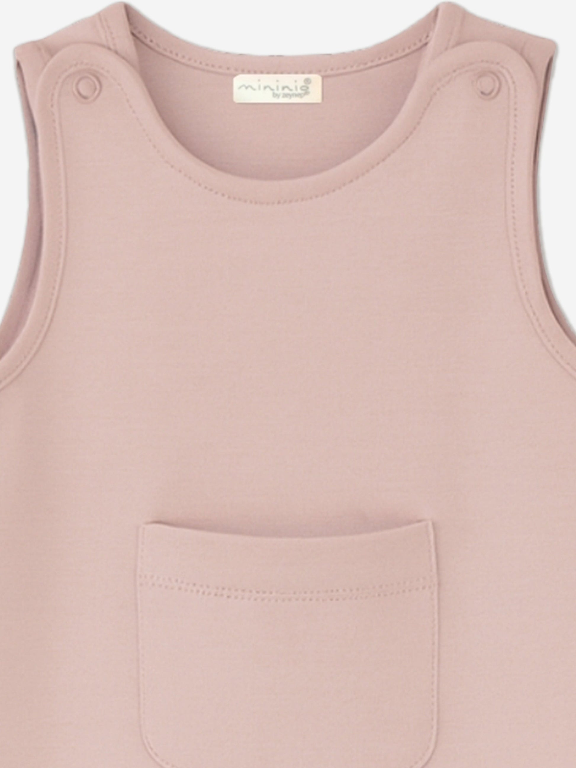 Mininio Baby Girls Organic Cotton Romper in Pink Childsplay Clothing