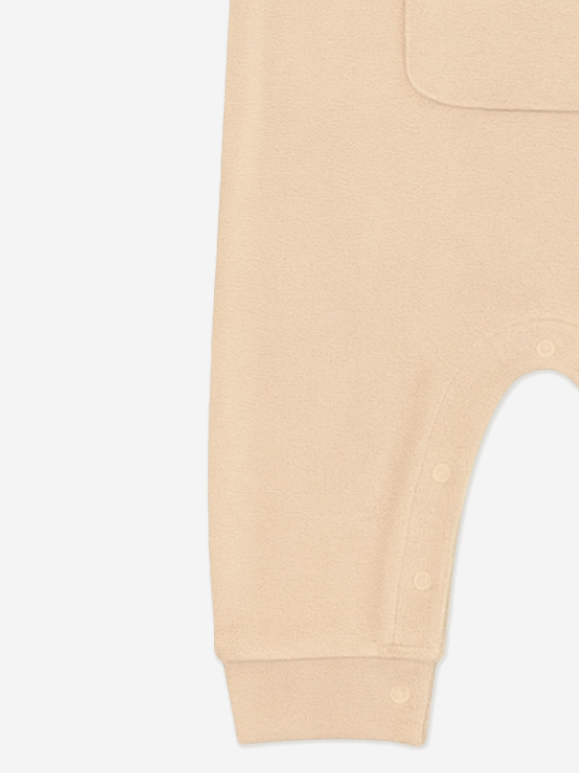 Mininio Baby Cotton Fleece Romper in Beige Childsplay Clothing