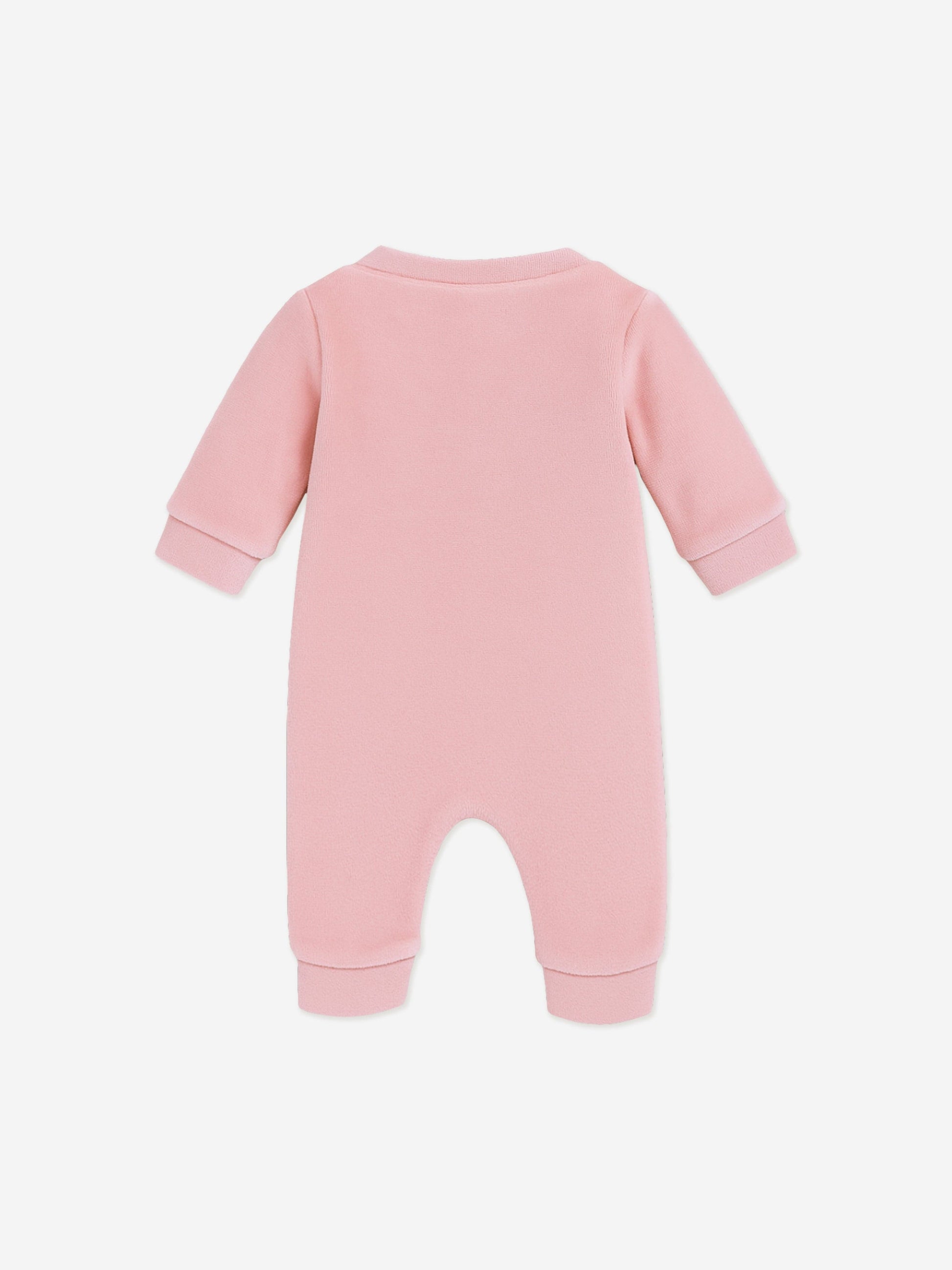 Mininio Baby Girls Cotton Fleece Romper in Pink Childsplay Clothing