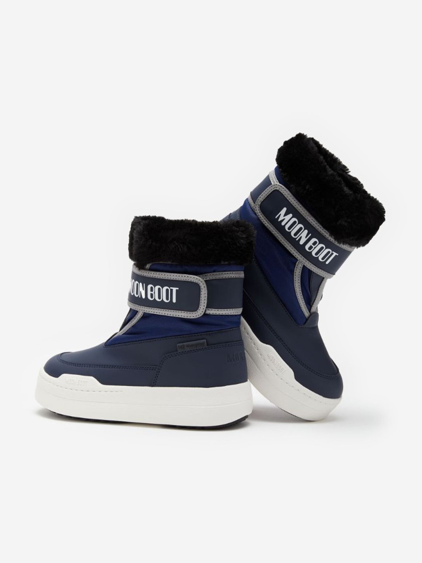 Moon Boot Boys JR Park Strap Boots in Navy Childsplay Clothing