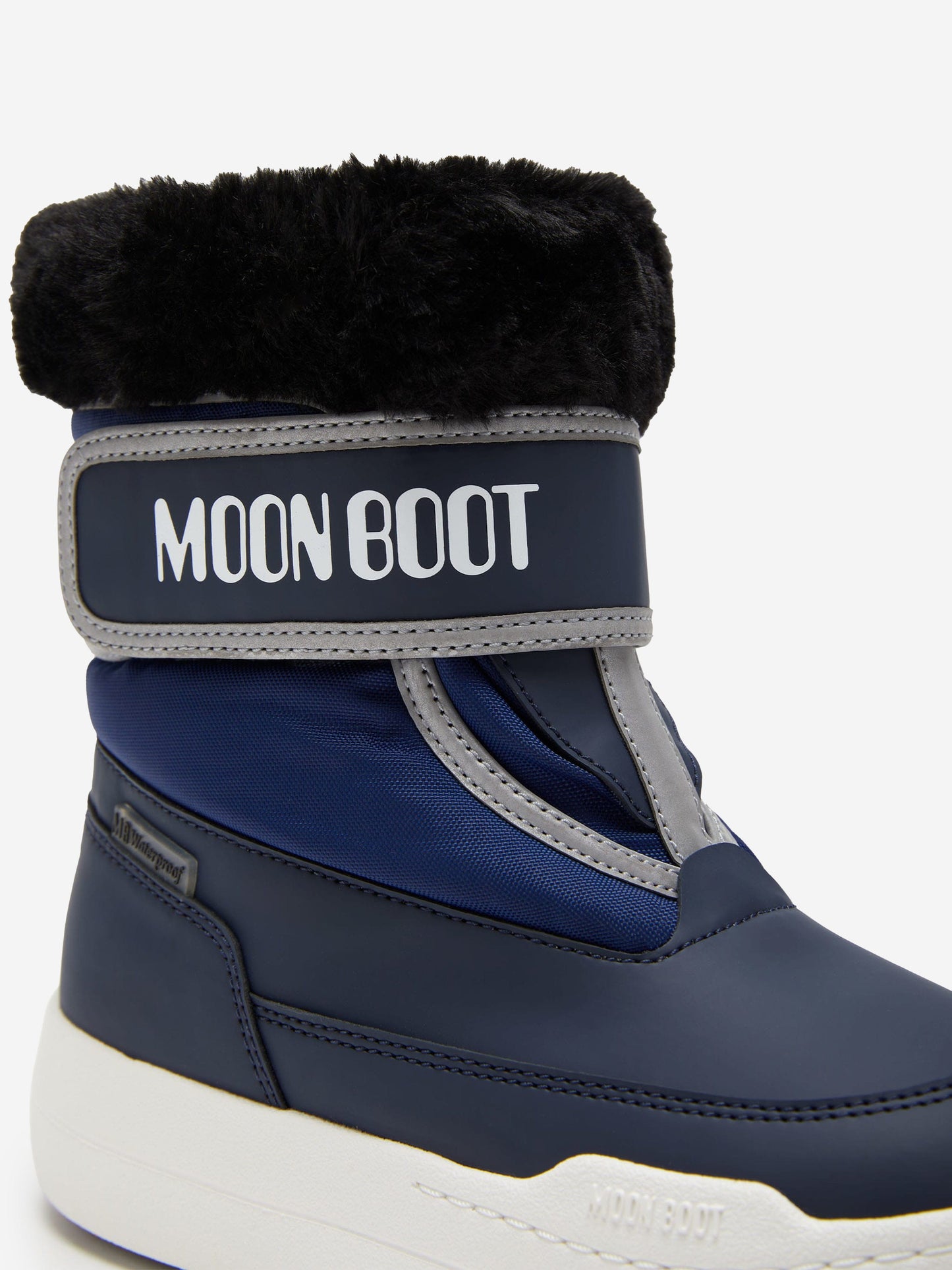 Moon Boot Boys JR Park Strap Boots in Navy Childsplay Clothing