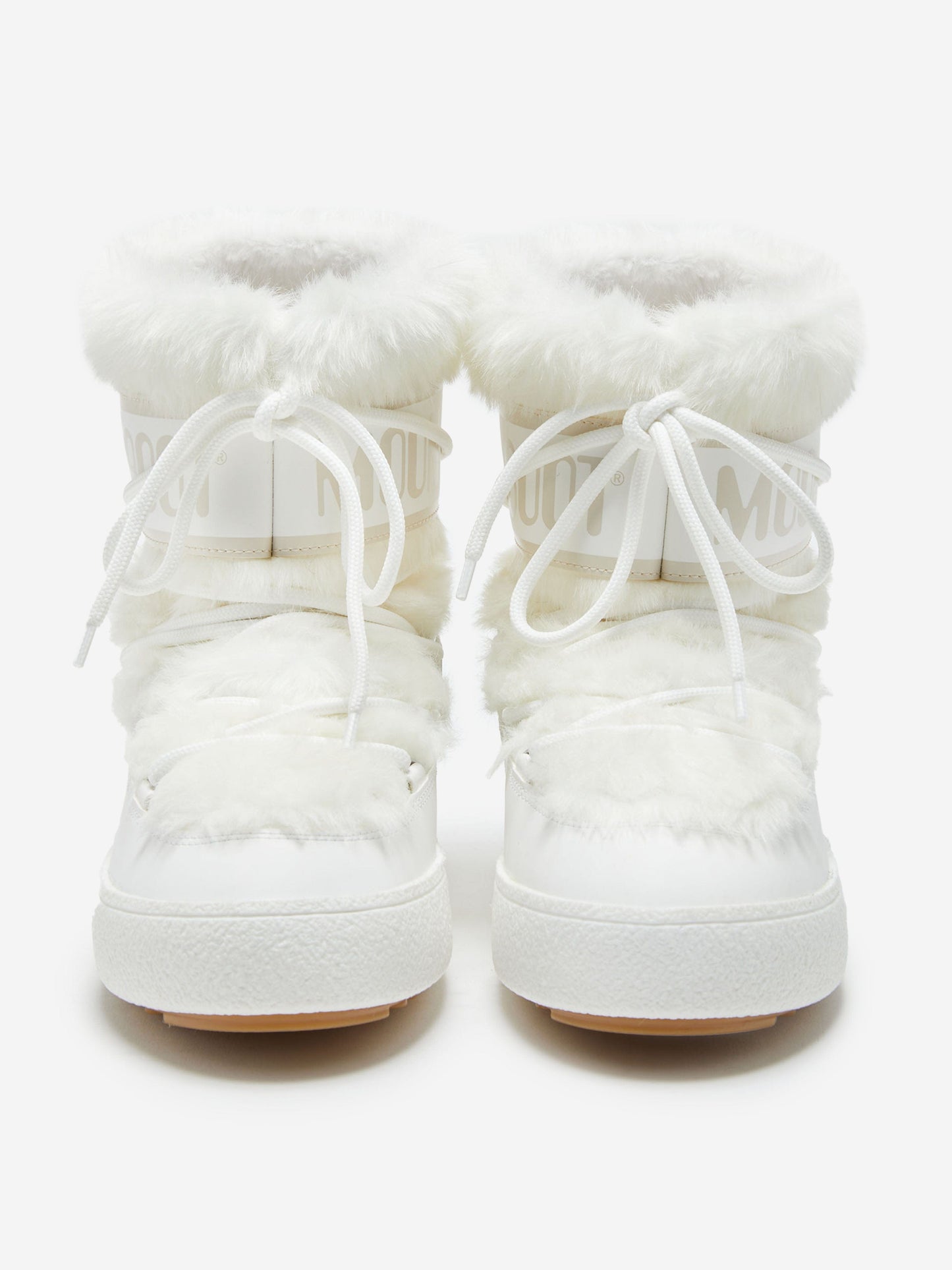 Moon Boot Girls Ltrack Faux Fur Boots in White Childsplay Clothing