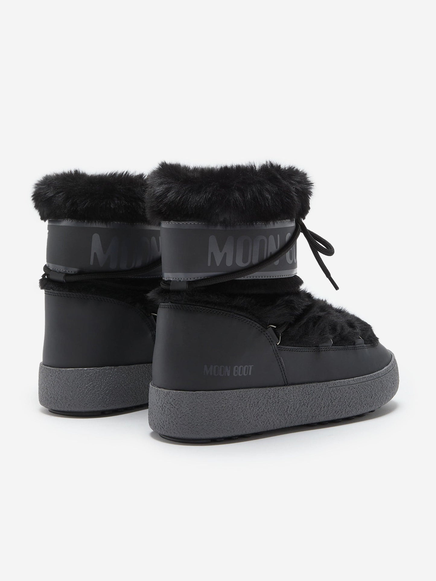Moon Boot Girls Ltrack Faux Fur Boots in Black Childsplay Clothing