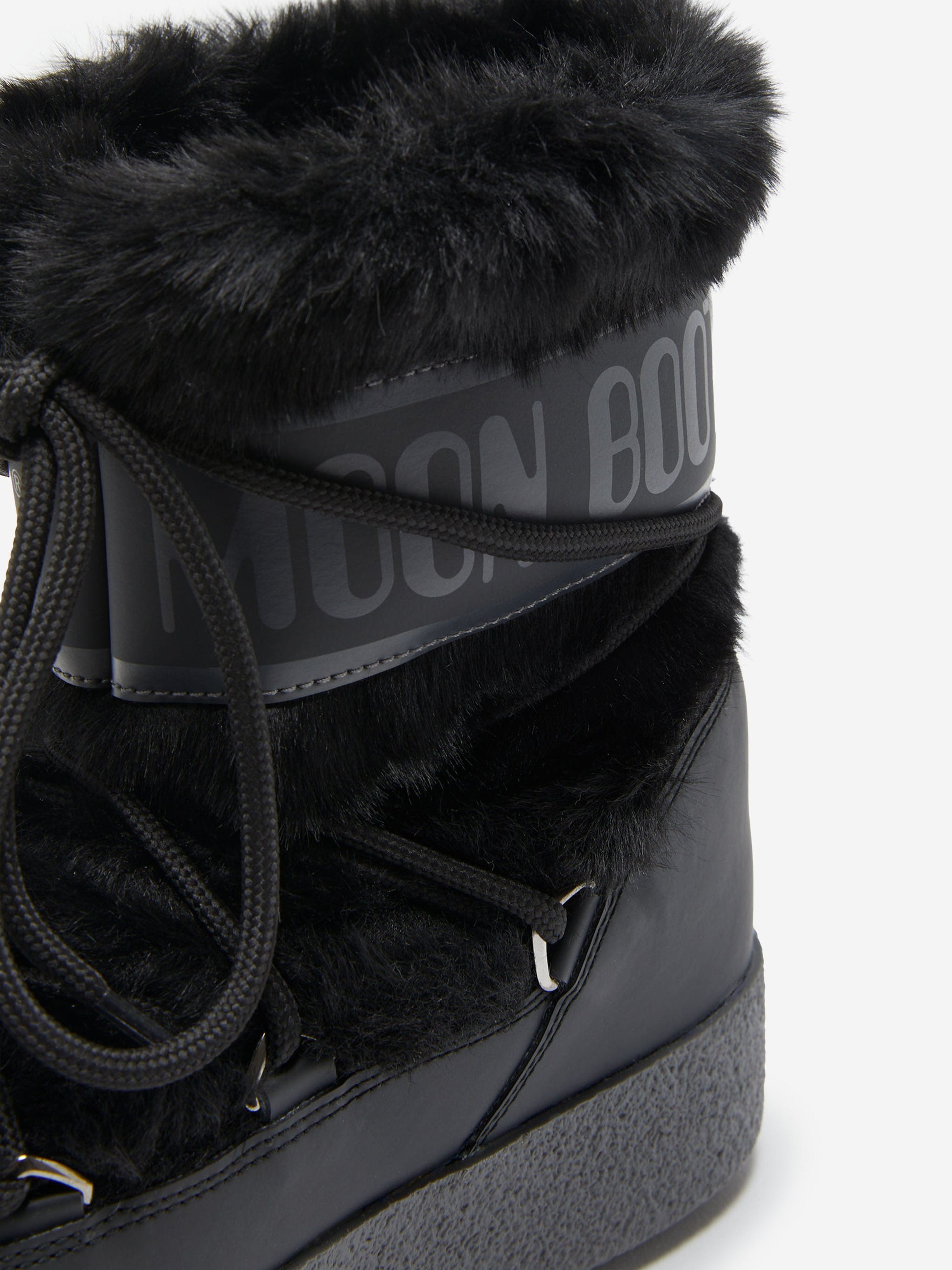 Moon Boot Girls Ltrack Faux Fur Boots in Black Childsplay Clothing