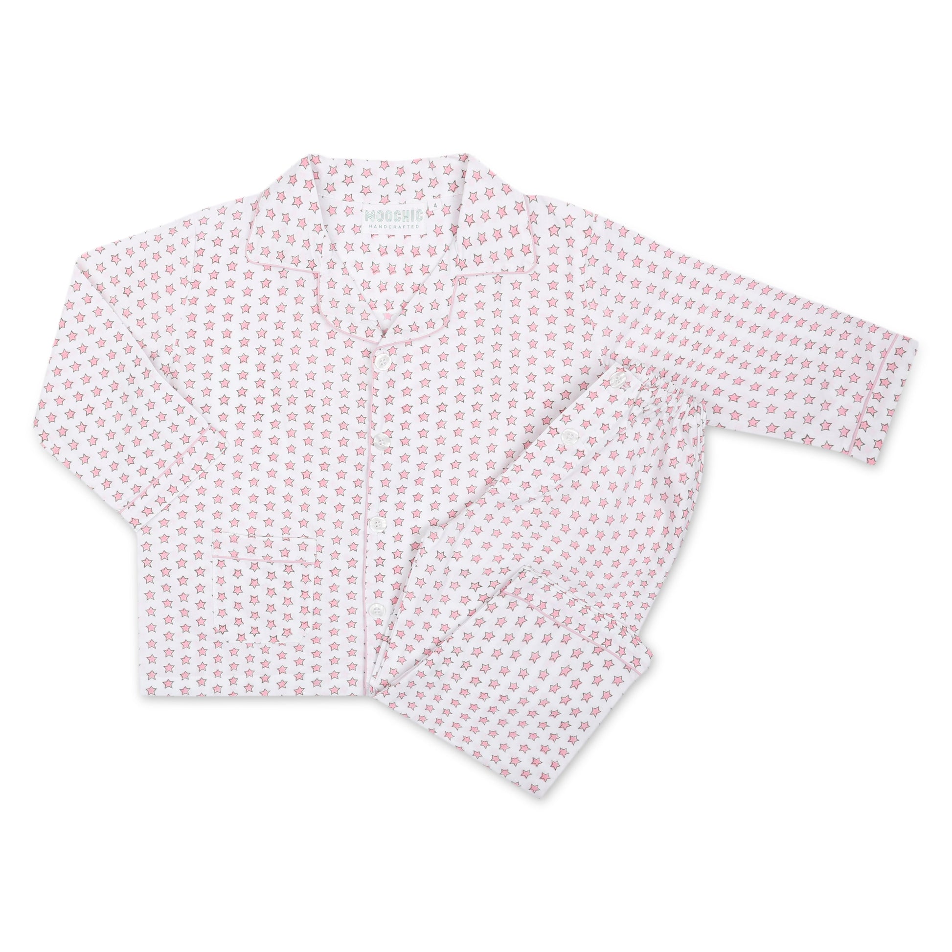 Pink Star Children's Pyjamas Moochic