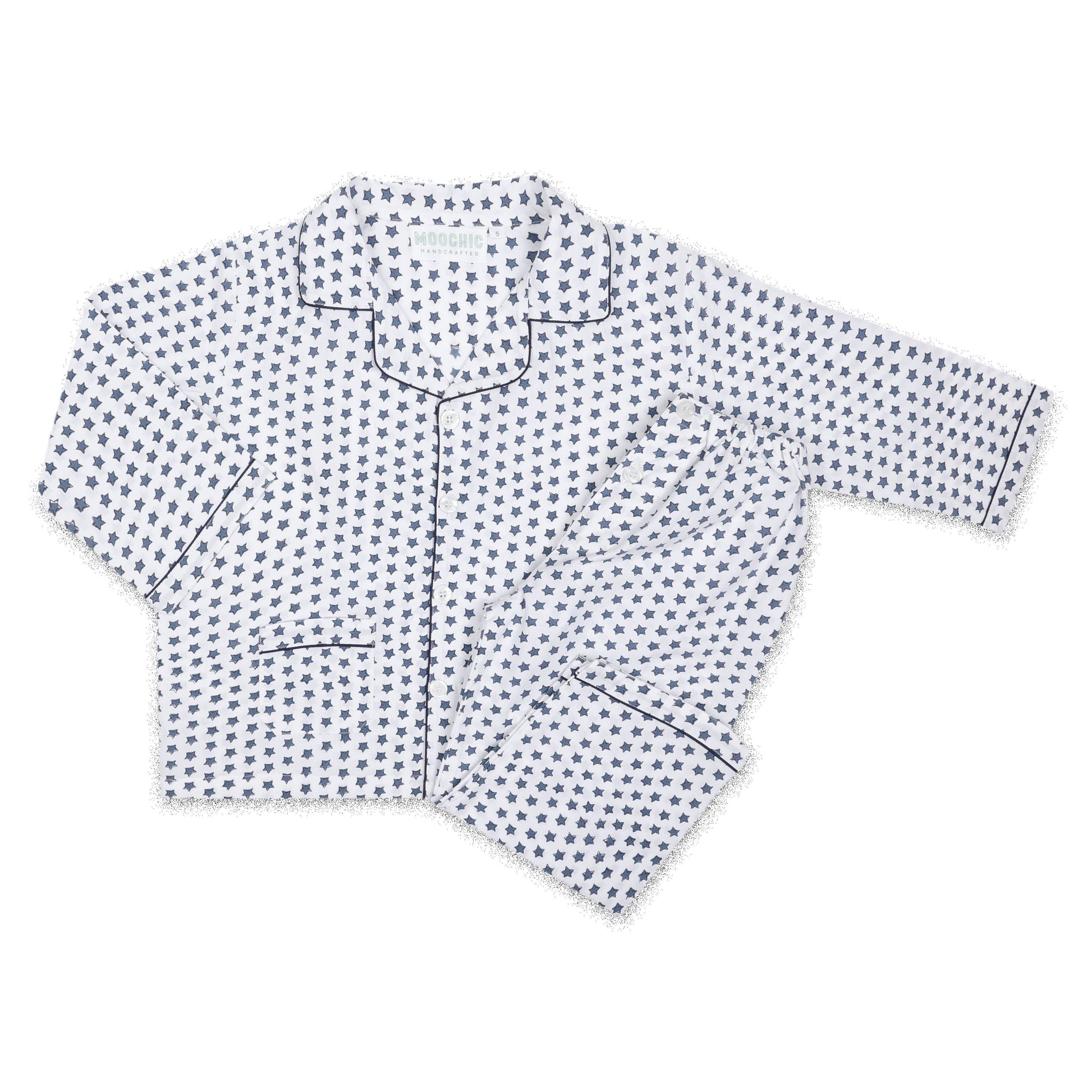 Navy Blue Star Children's Pyjamas Moochic