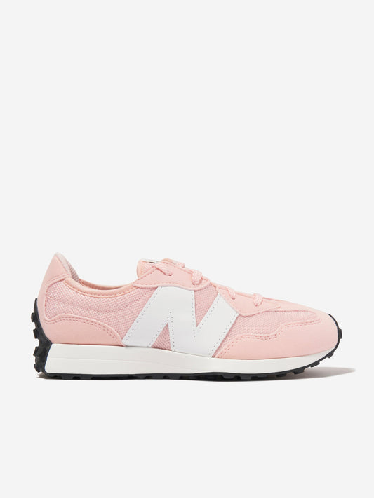 New Balance Girls 327 Lace Up Logo Trainers in Pink Childsplay Clothing