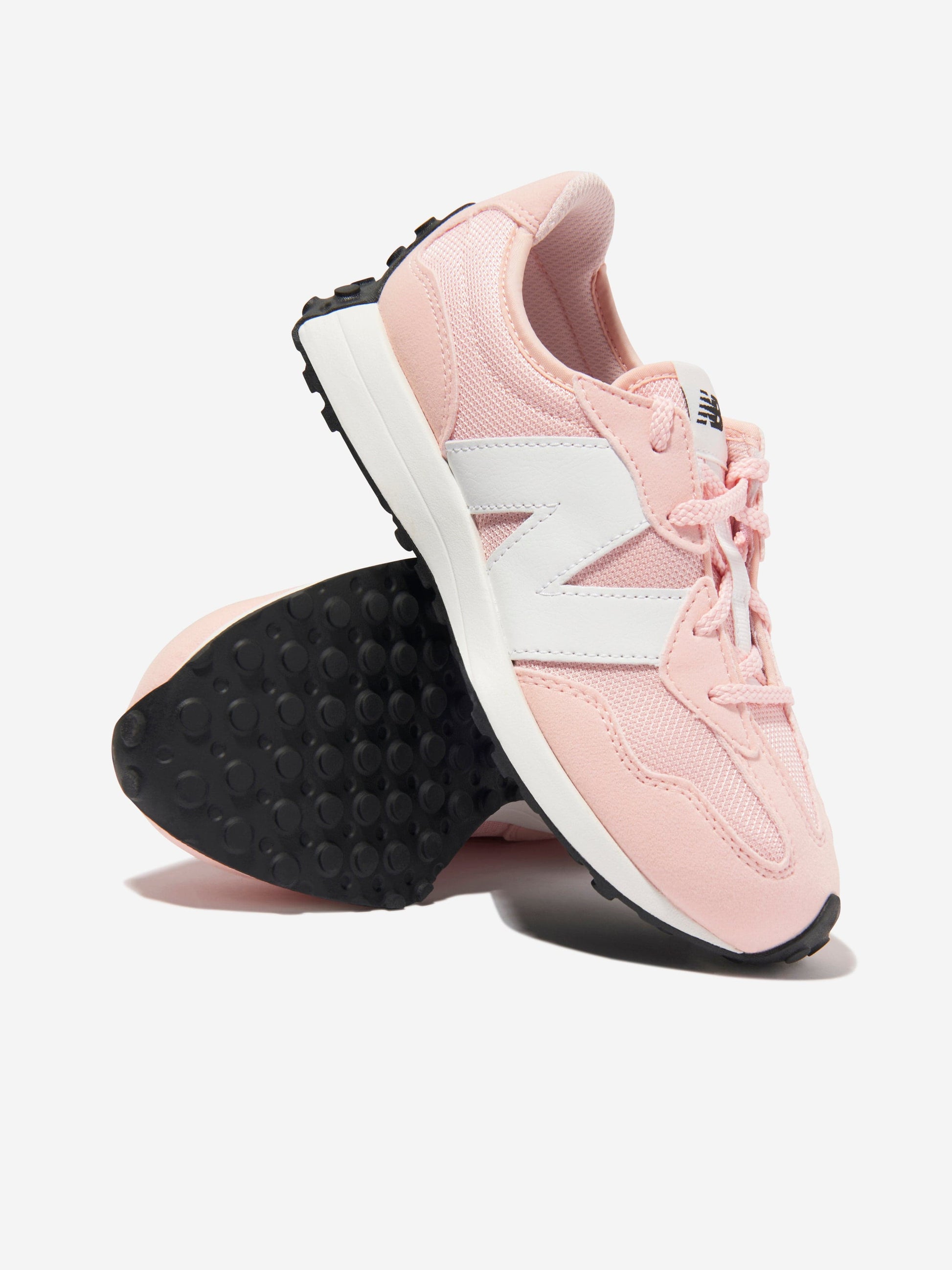 New Balance Girls 327 Lace Up Logo Trainers in Pink Childsplay Clothing