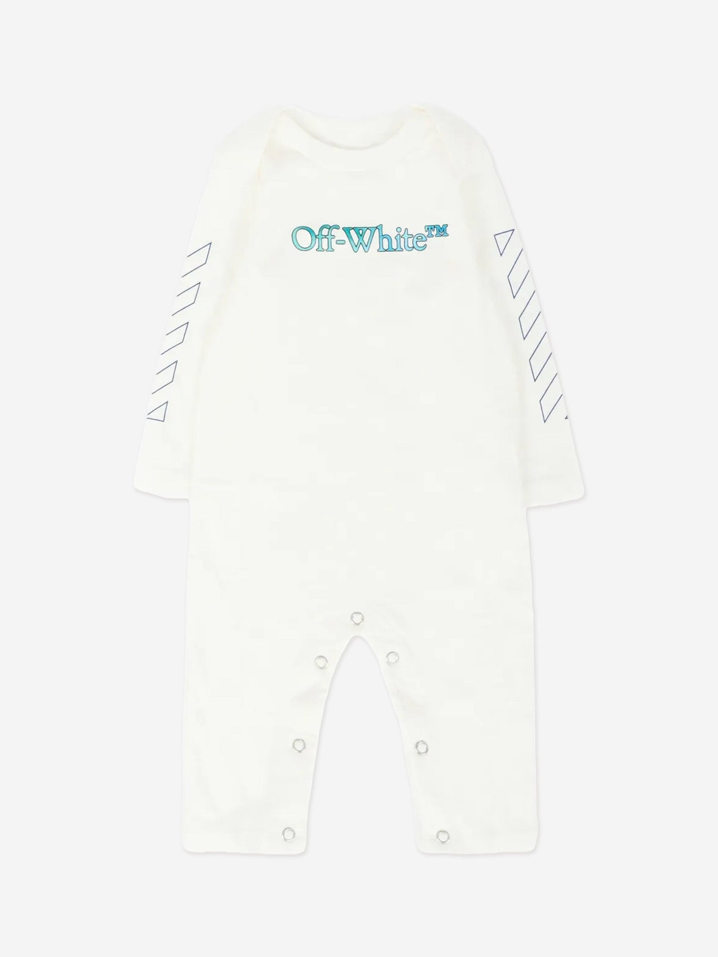 Off-White Baby Boys Bookish Watercolour Romper Set in White Childsplay Clothing