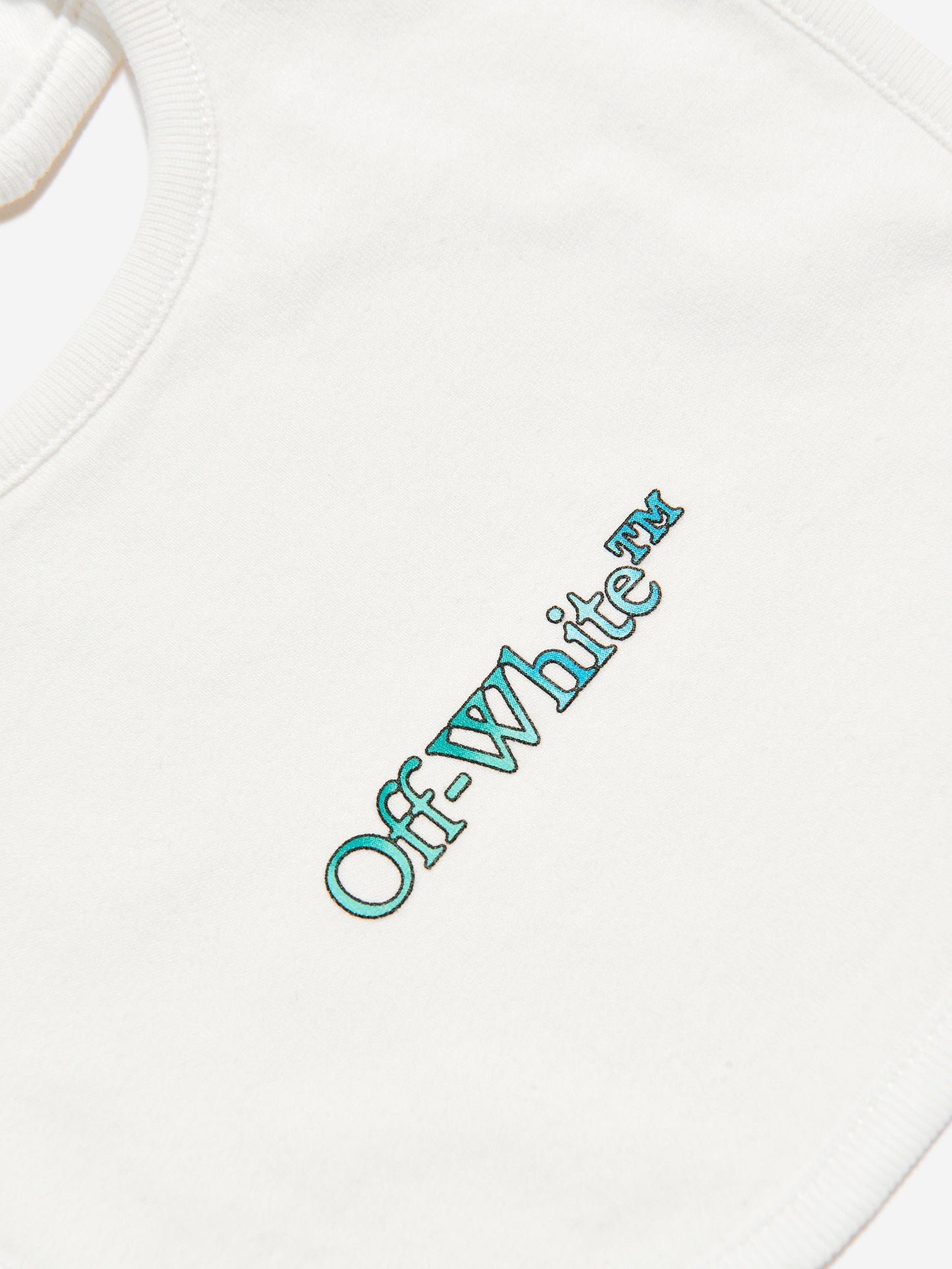 Off-White Baby Boys Bookish Watercolour Romper Set in White Childsplay Clothing