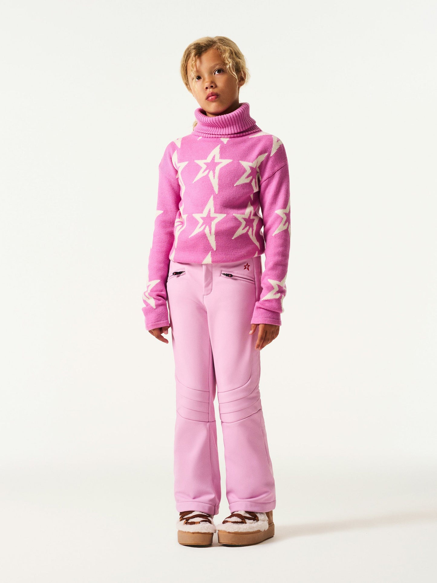 Perfect Moment Girls Merino Wool Star Dust Jumper in Pink Childsplay Clothing