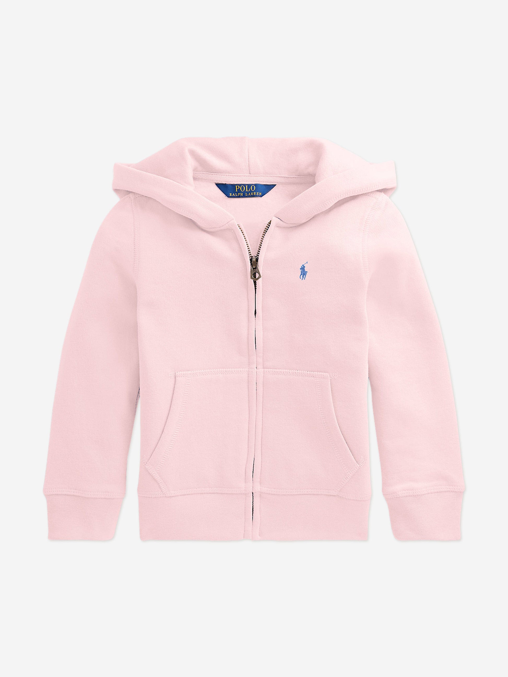 Ralph Lauren Girls Logo Zip Up Top in Pink Childsplay Clothing