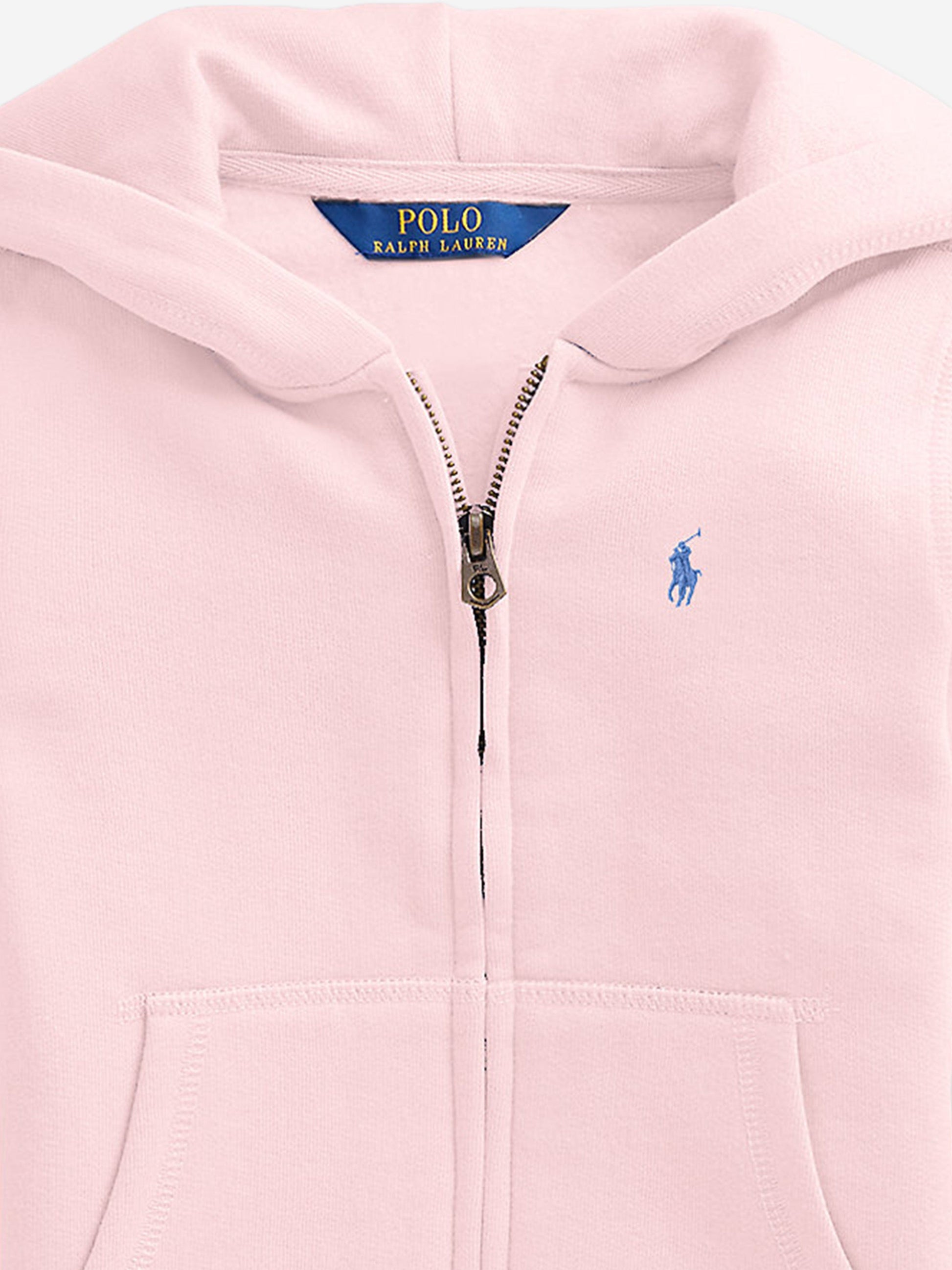 Ralph Lauren Girls Logo Zip Up Top in Pink Childsplay Clothing