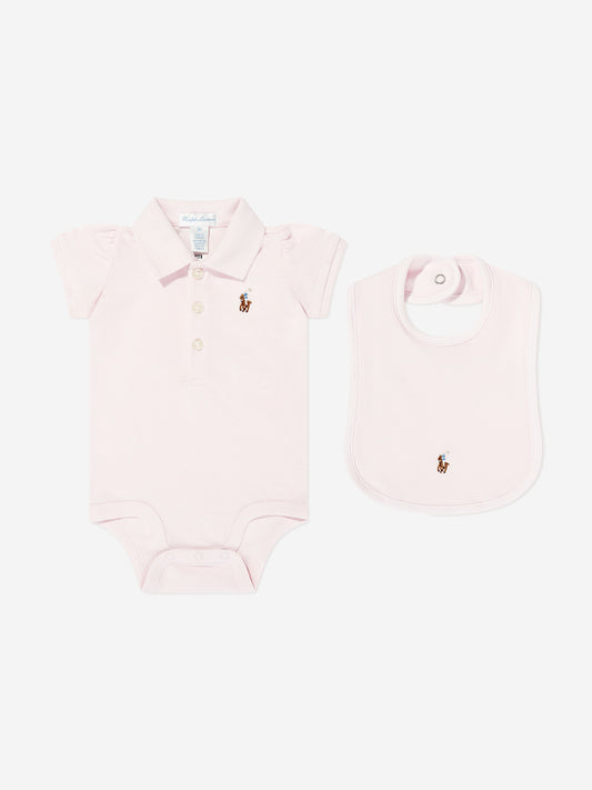 Ralph Lauren Baby Girls Bodysuit Gift Set in Pink Childsplay Clothing