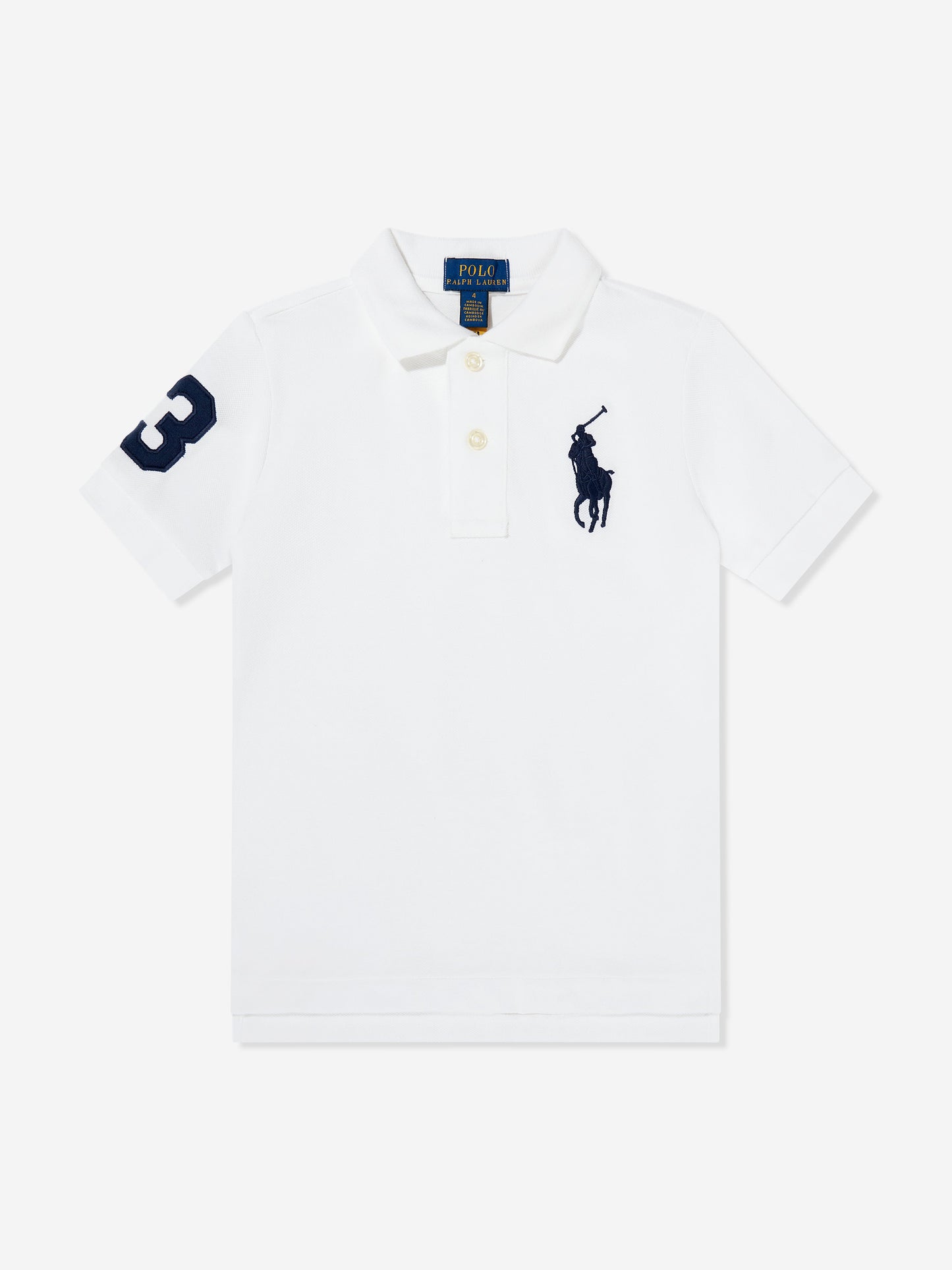 Ralph Lauren Boys Logo Polo Top in White Childsplay Clothing