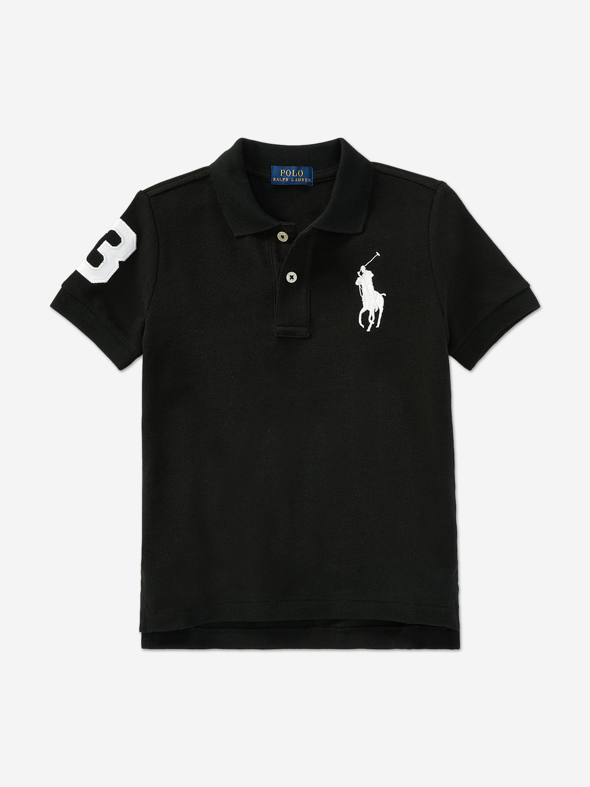 Ralph Lauren Boys Logo Polo Shirt in Black Childsplay Clothing