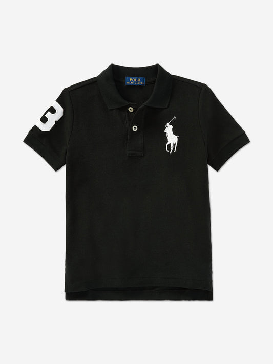 Ralph Lauren Boys Logo Polo Shirt in Black Childsplay Clothing