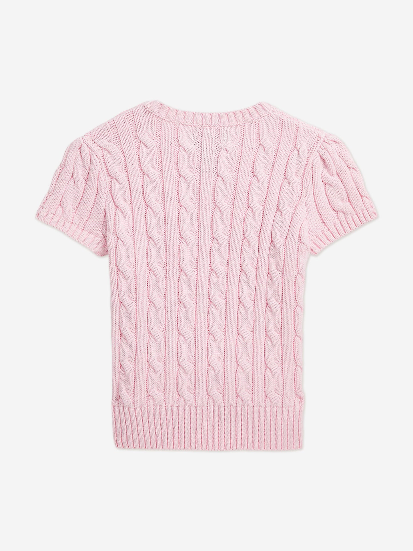Ralph Lauren Girls Cable Knit Pullover in Pink Childsplay Clothing