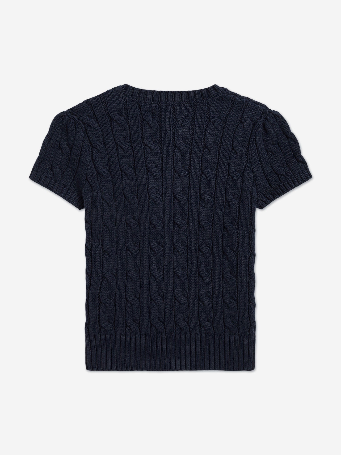 Ralph Lauren Girls Cable Knit Pullover in Navy Childsplay Clothing