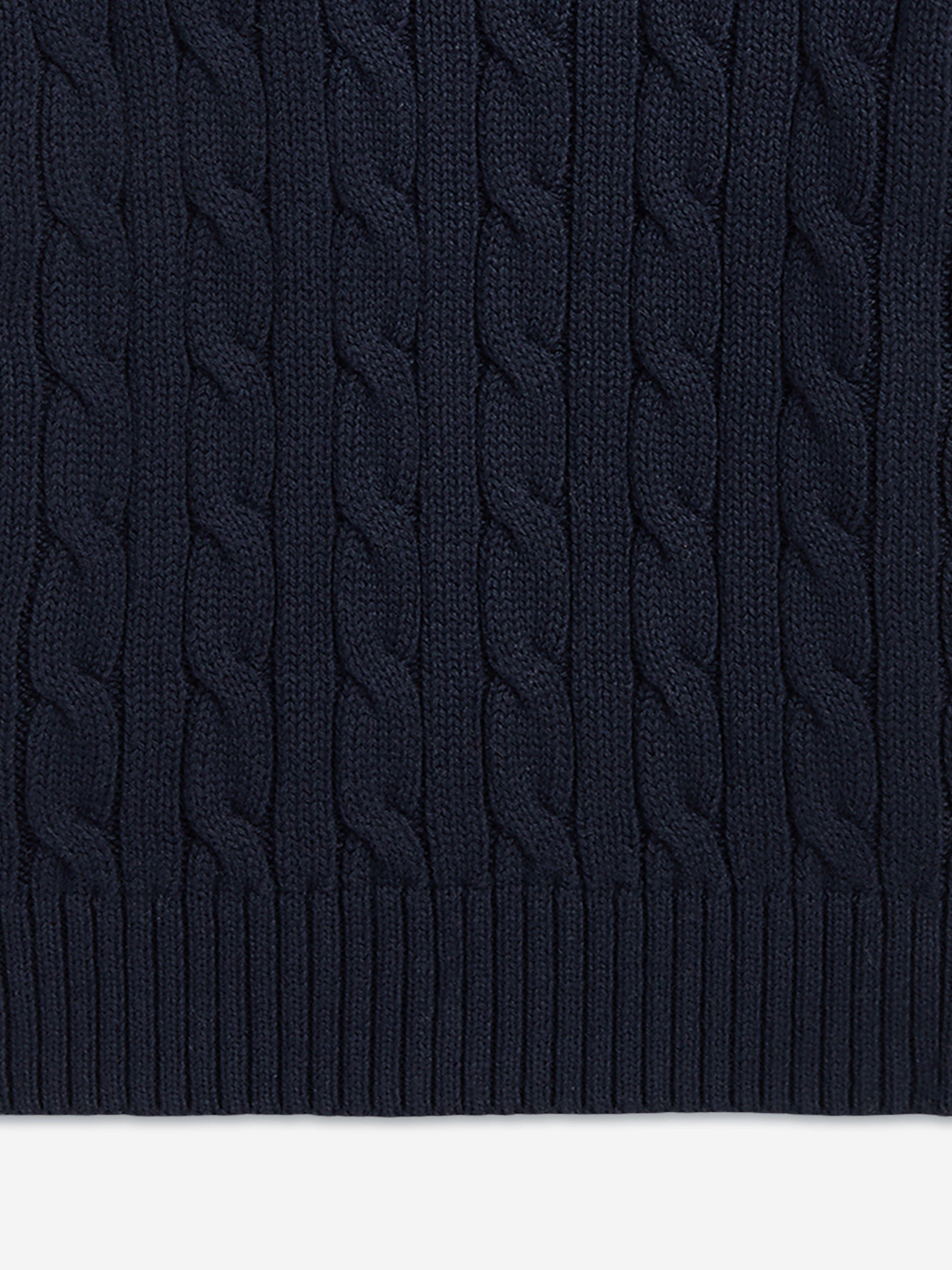 Ralph Lauren Girls Cable Knit Pullover in Navy Childsplay Clothing