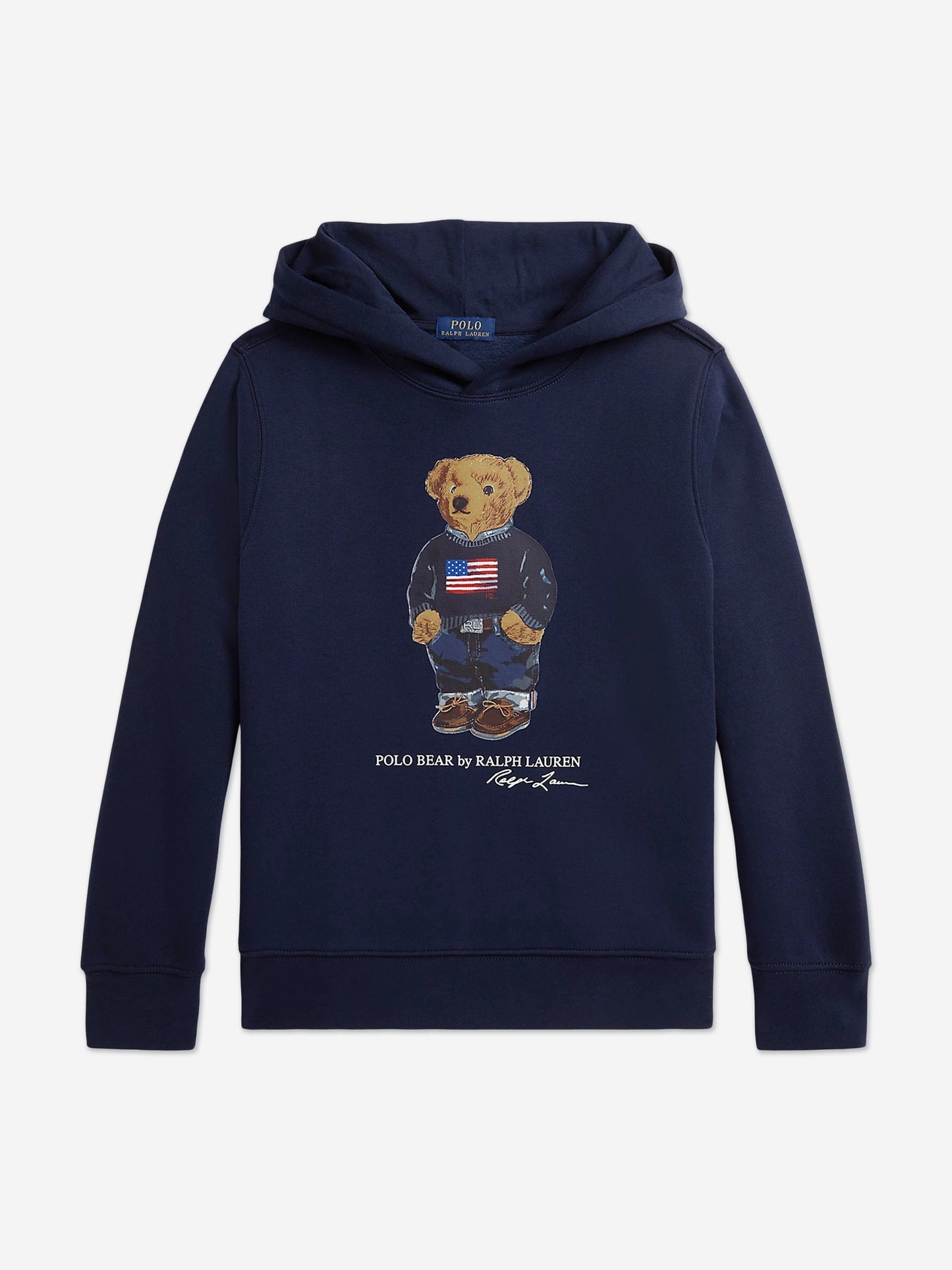 Ralph Lauren Boys Polo Bear Hoodie In Navy Childsplay Clothing