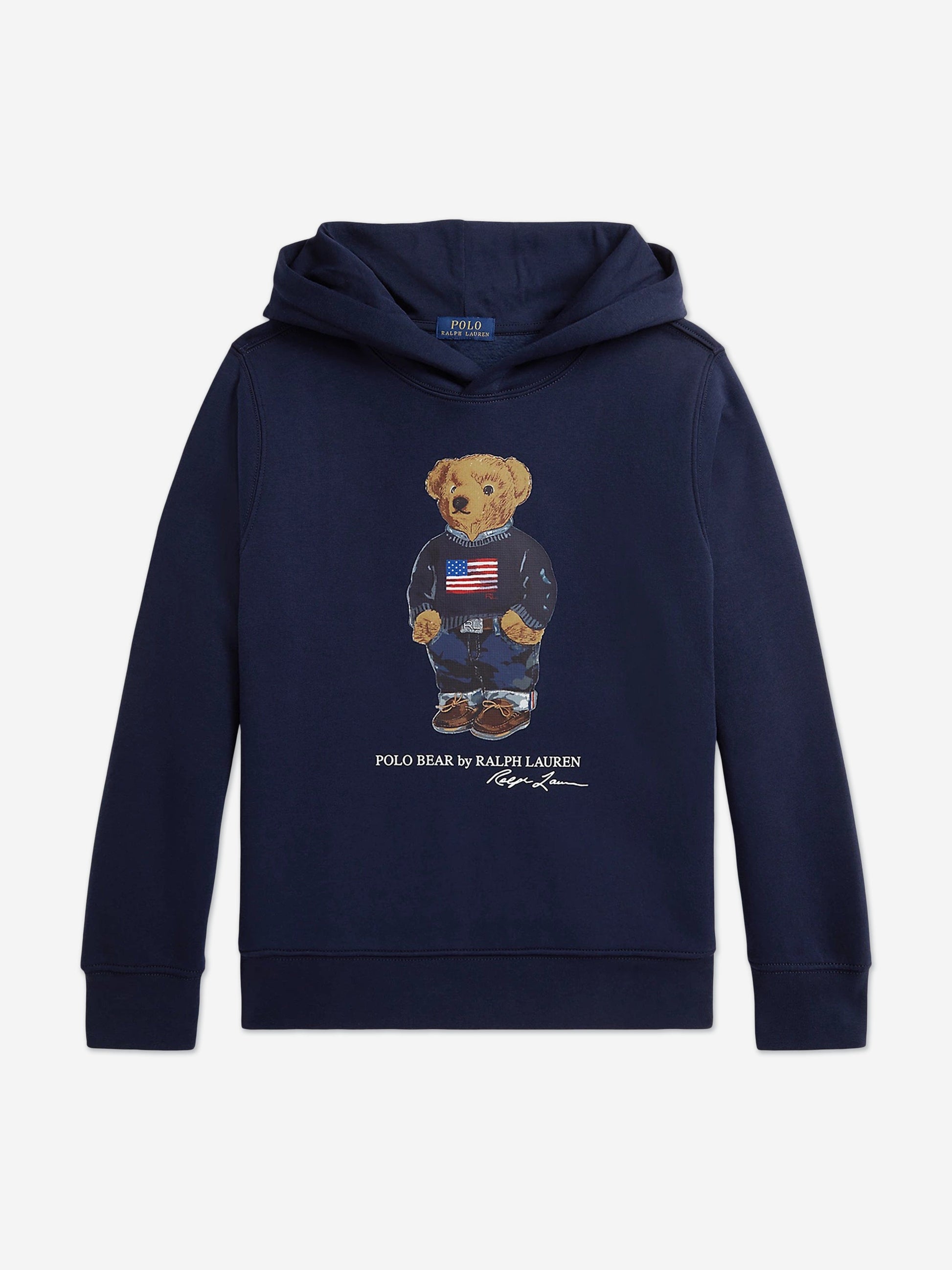 Ralph Lauren Boys Polo Bear Hoodie In Navy Childsplay Clothing