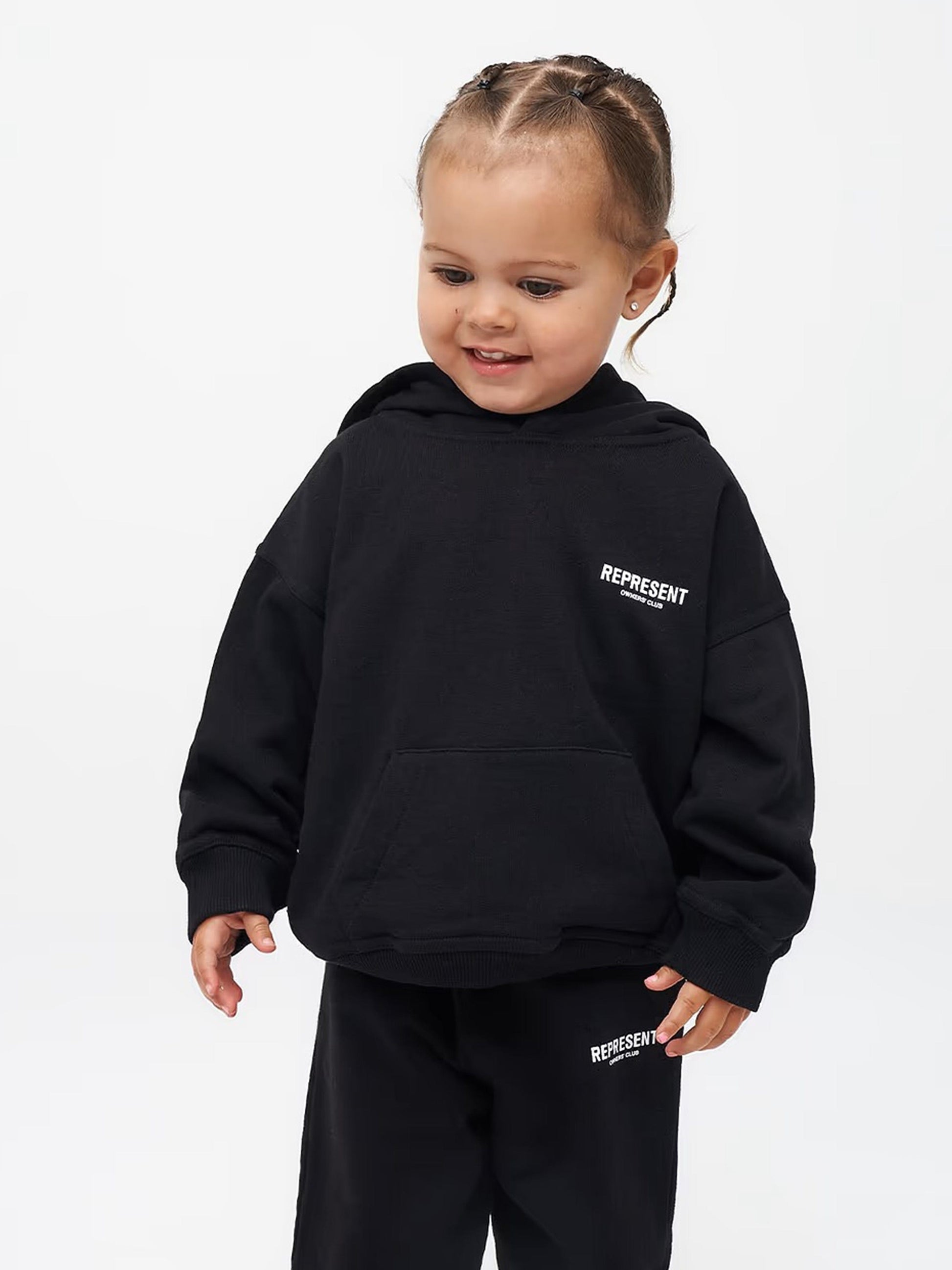 REPRESENT Kids Mini Owners Club Hoodie in Black Childsplay Clothing