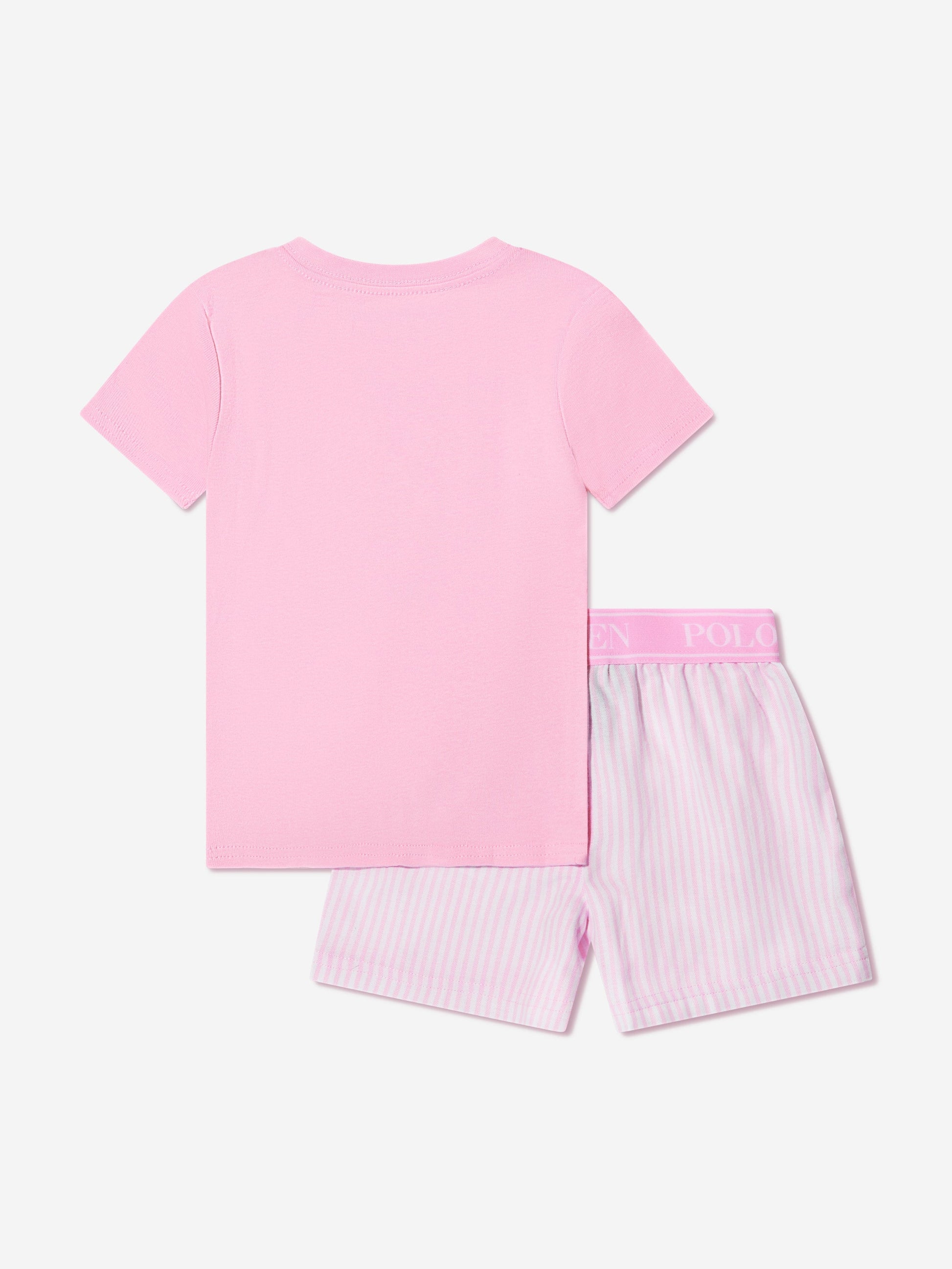 Ralph Lauren Girls Short Pyjama Set in Pink Childsplay Clothing