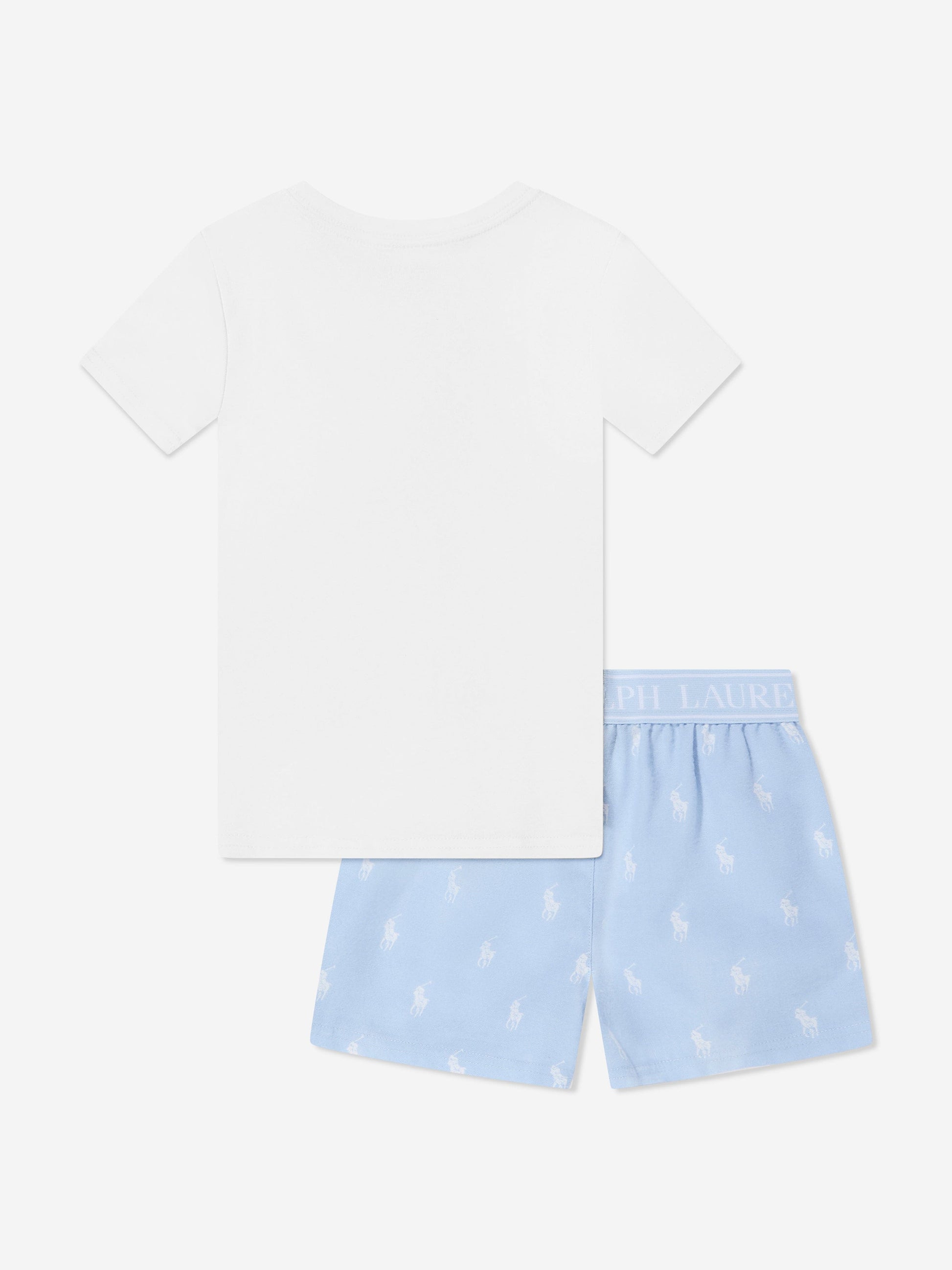 Ralph Lauren Girls Short Pyjamas Set in Blue Childsplay Clothing