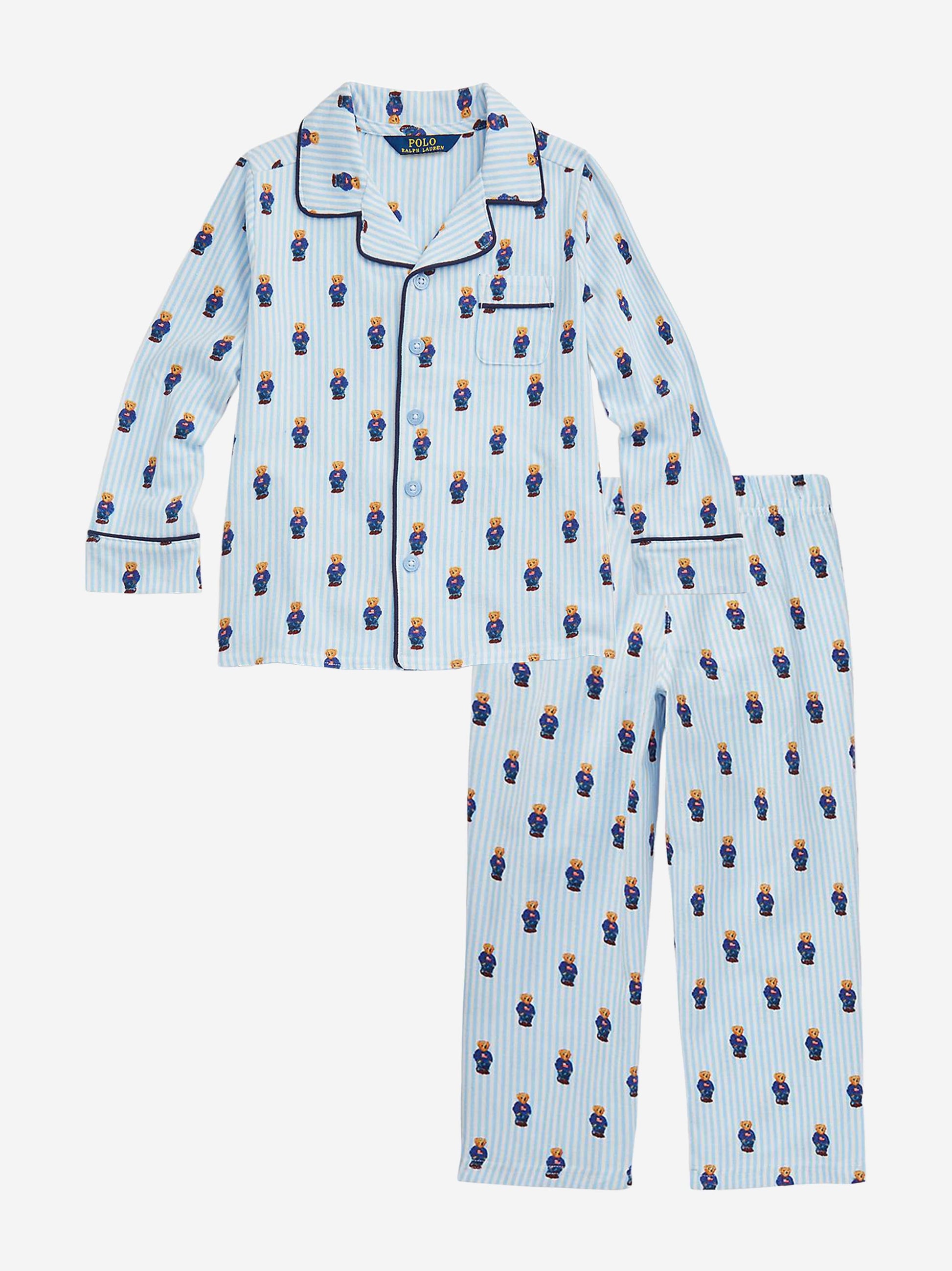 Ralph Lauren Boys Bear Pyjama Set in Blue Childsplay Clothing
