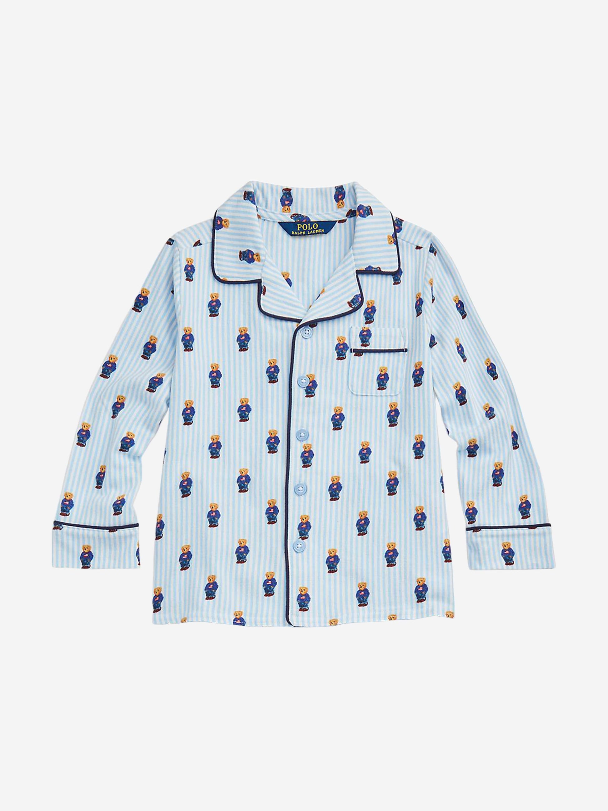Ralph Lauren Boys Bear Pyjama Set in Blue Childsplay Clothing