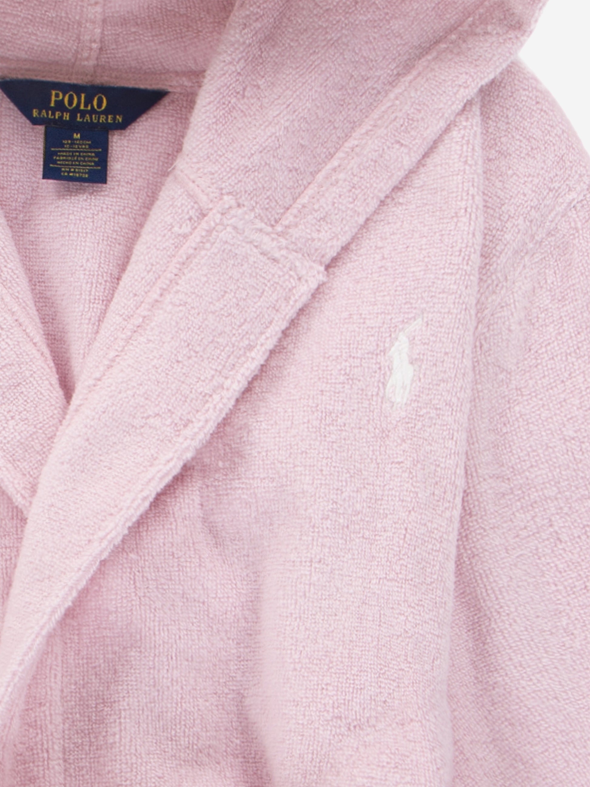 Ralph Lauren Girls Hooded Plush Terry Bathrobe in Pink Childsplay Clothing