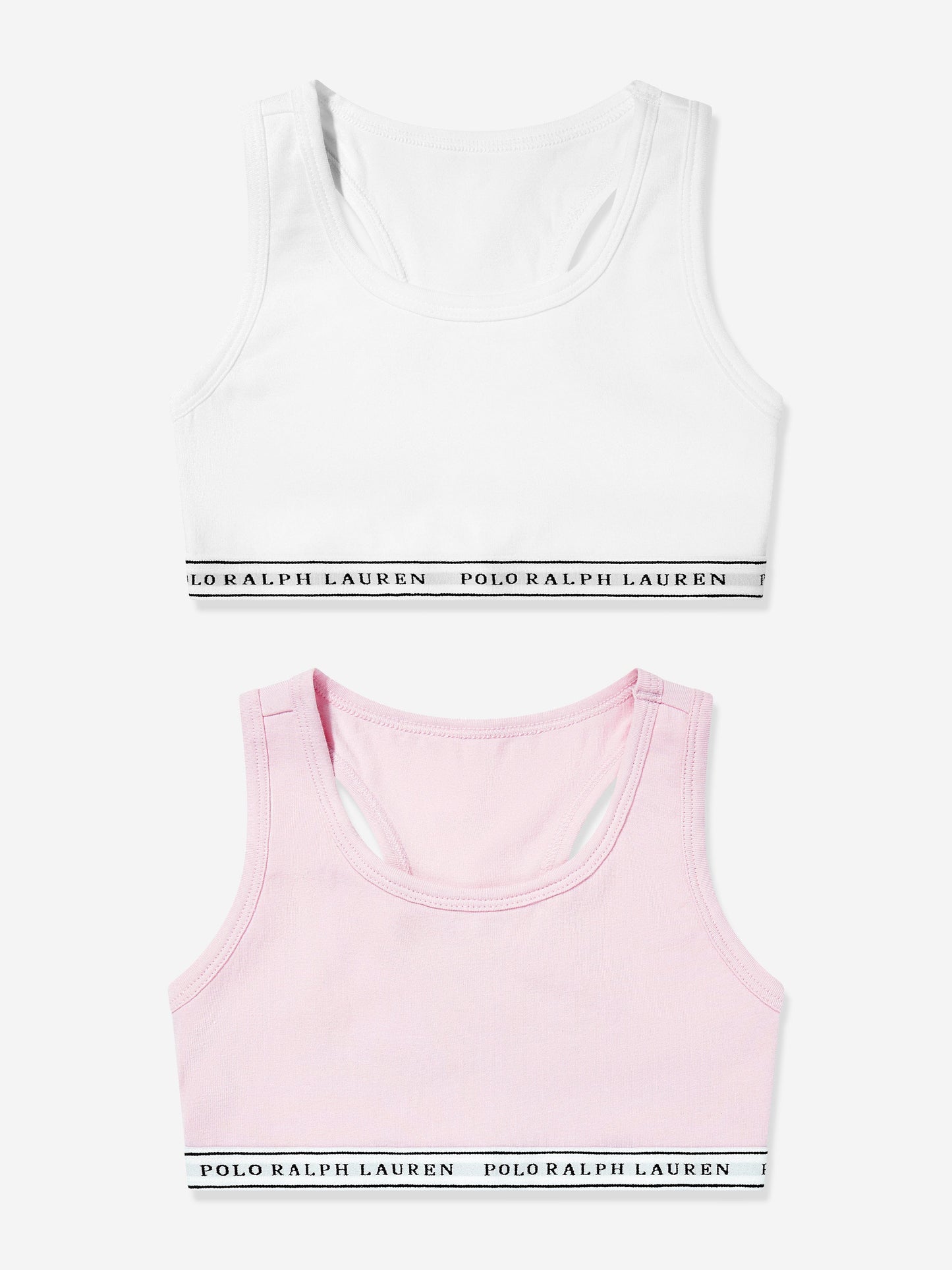 Ralph Lauren Girls 2 Pack Printed Bra Set in White Childsplay Clothing