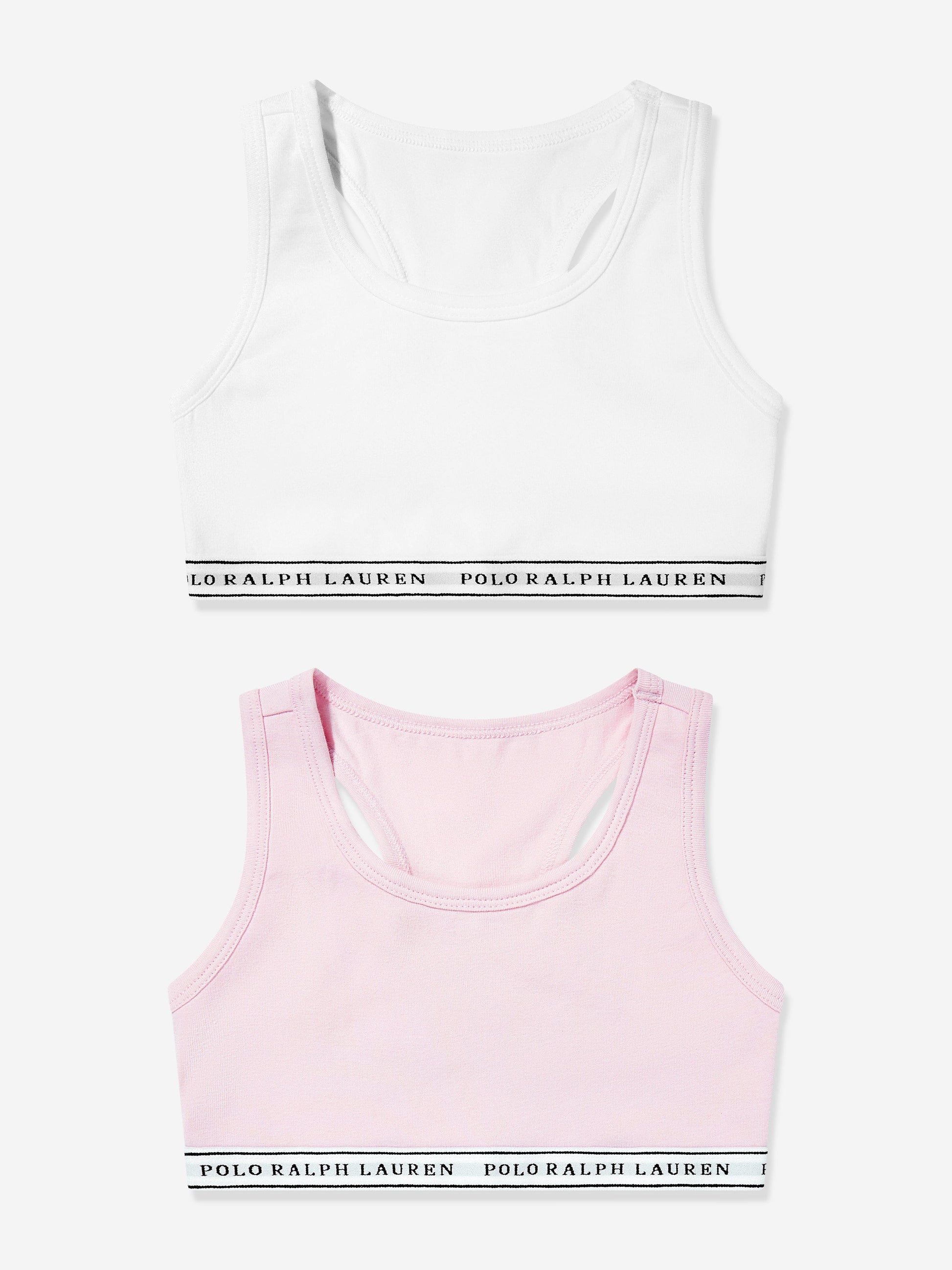 Ralph Lauren Girls 2 Pack Printed Bra Set in White Childsplay Clothing