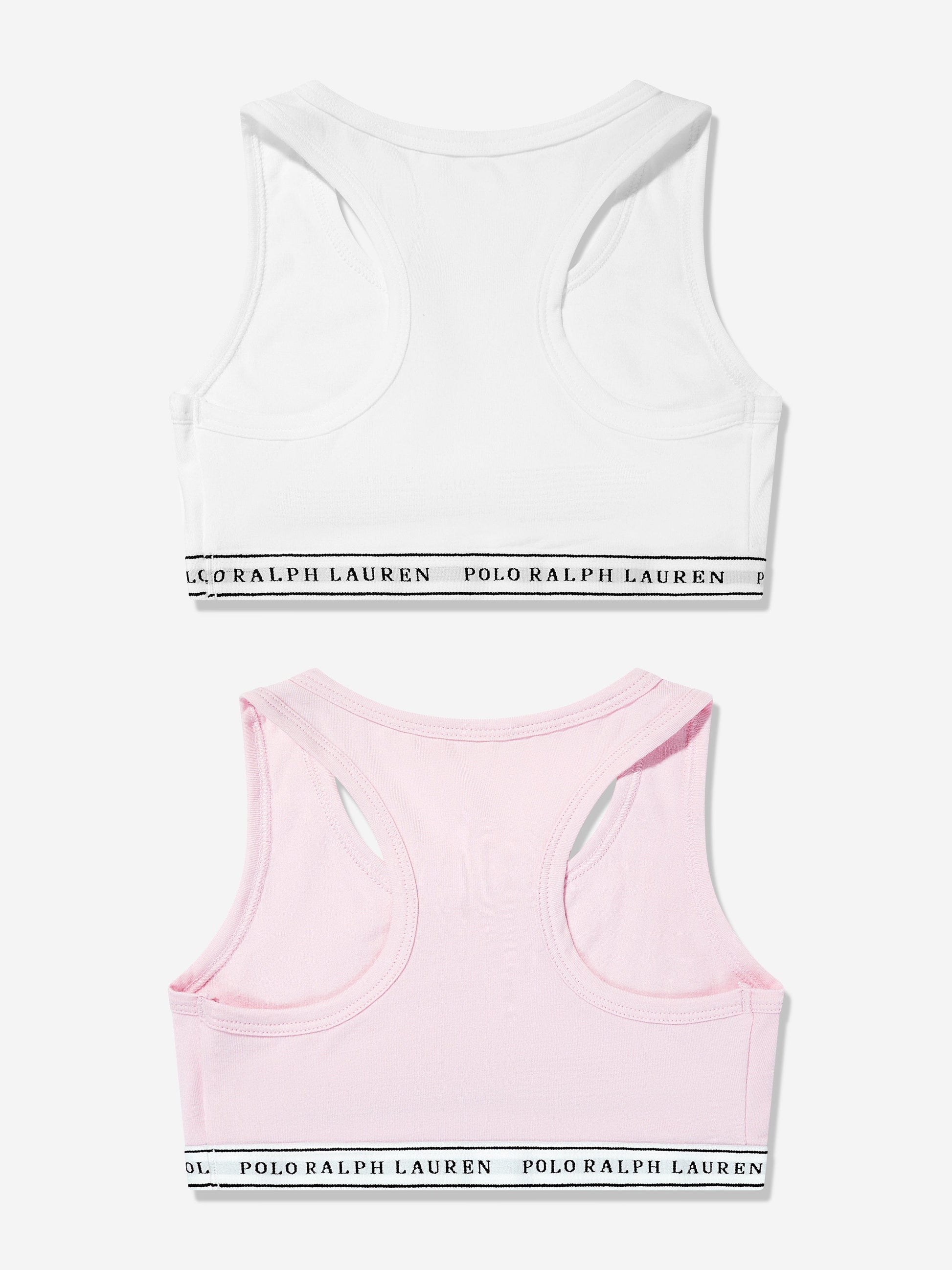 Ralph Lauren Girls 2 Pack Printed Bra Set in White Childsplay Clothing