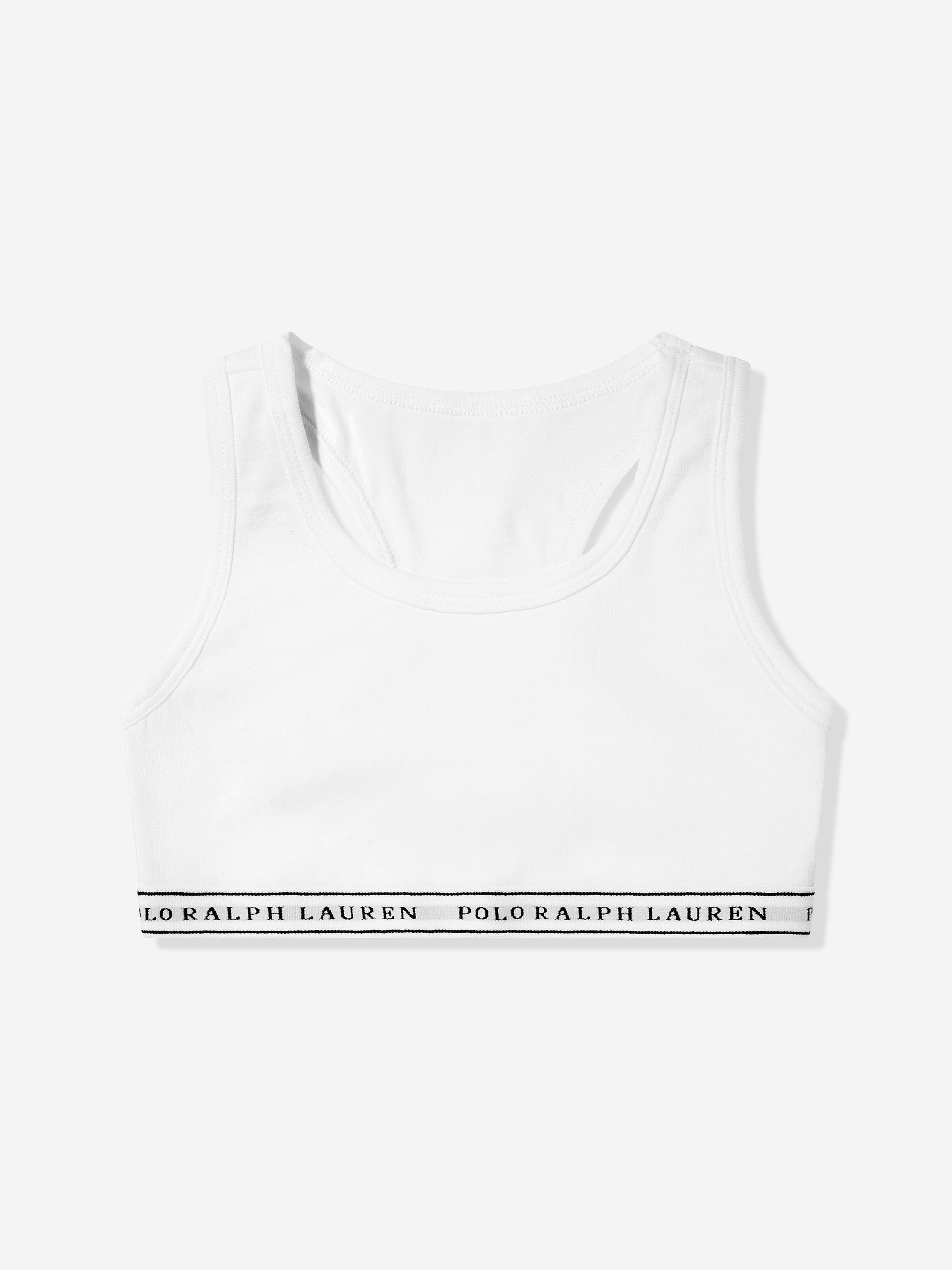 Ralph Lauren Girls 2 Pack Printed Bra Set in White Childsplay Clothing