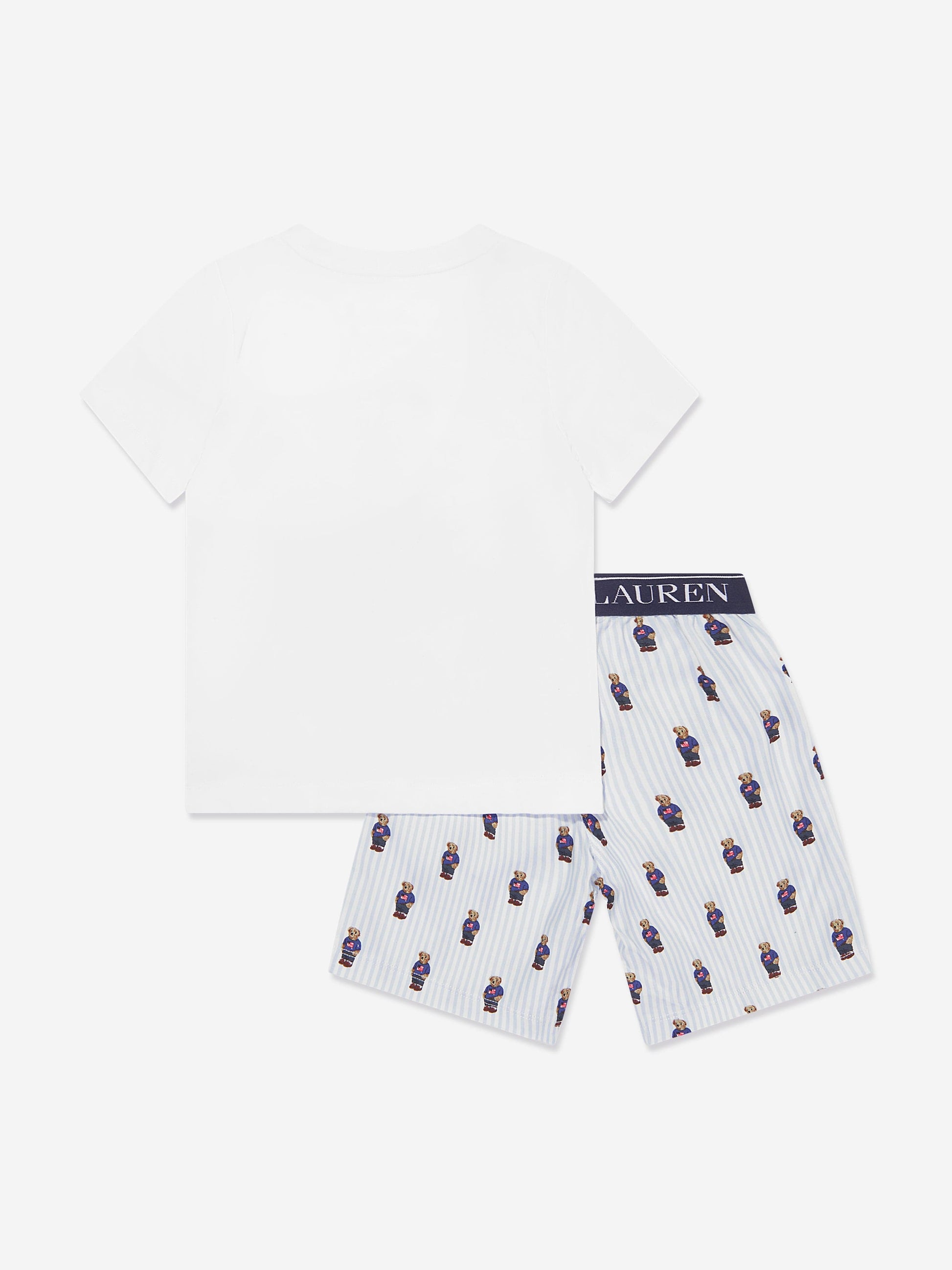 Ralph Lauren Boys T-Shirt And Shorts Pyjama Set in Multicolour Childsplay Clothing