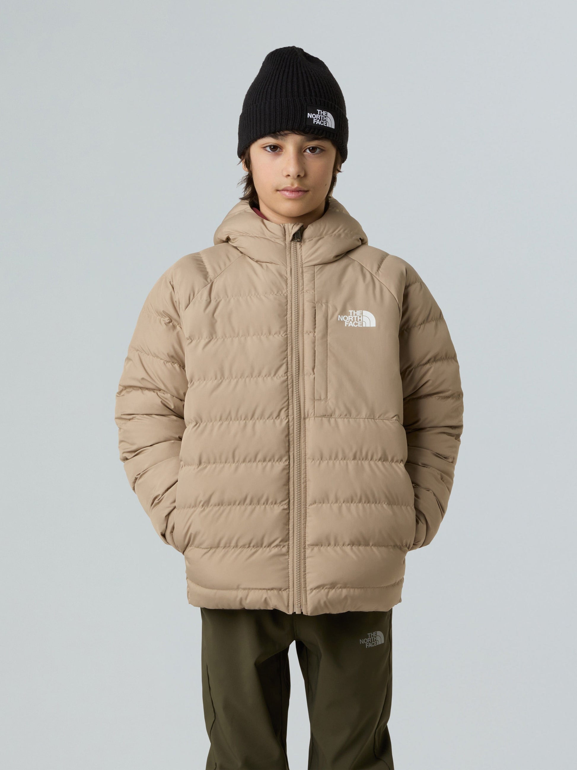 The North Face Boys Reversible Perrito Hooded Jacket in Beige Childsplay Clothing