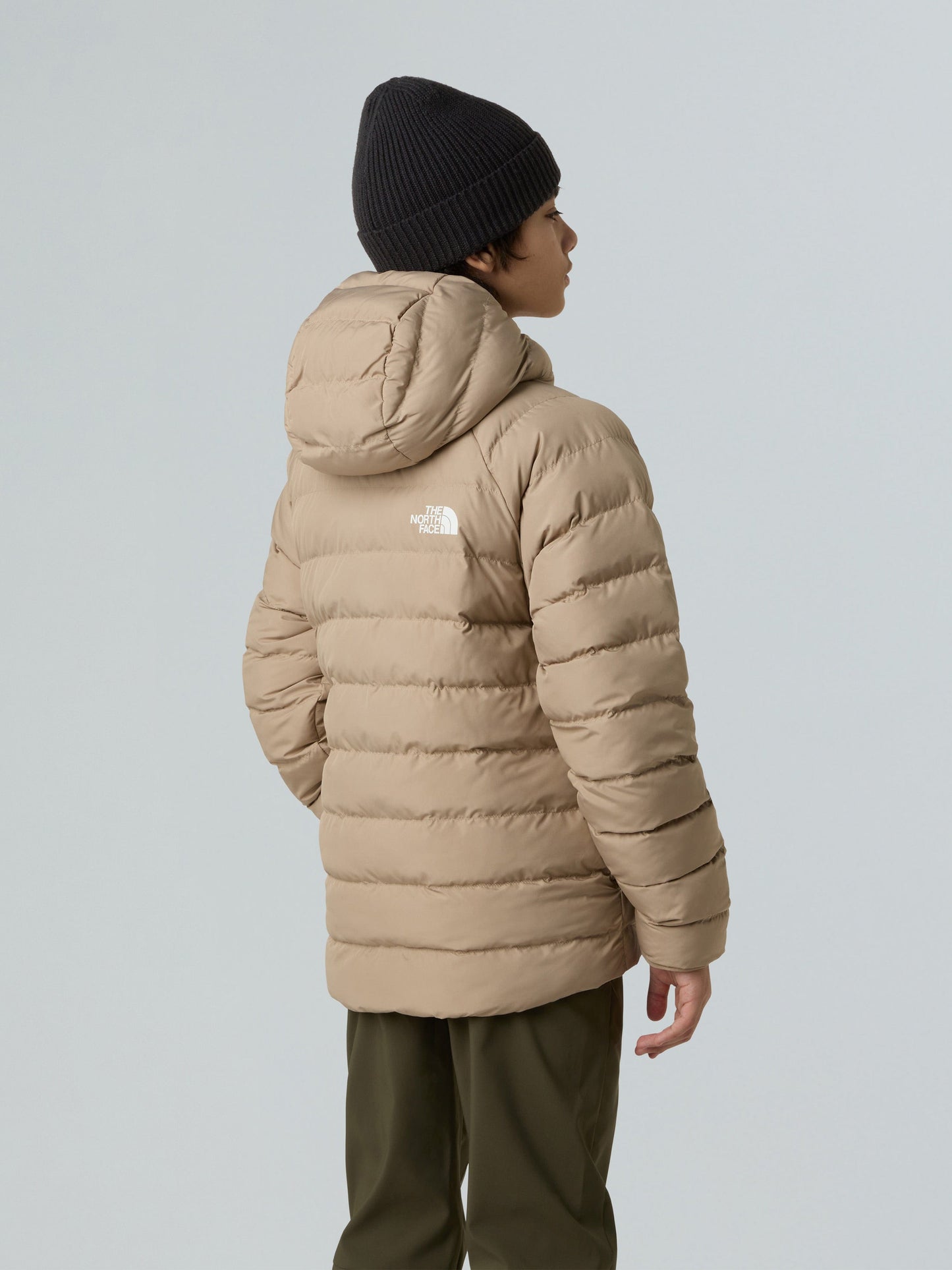The North Face Boys Reversible Perrito Hooded Jacket in Beige Childsplay Clothing