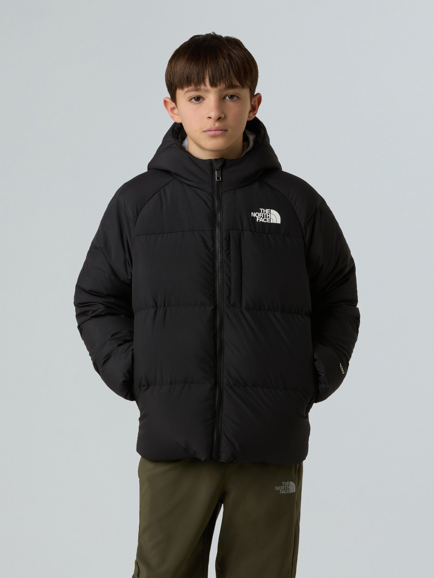 The North Face Boys North Down Hooded Jacket in Black Childsplay Clothing