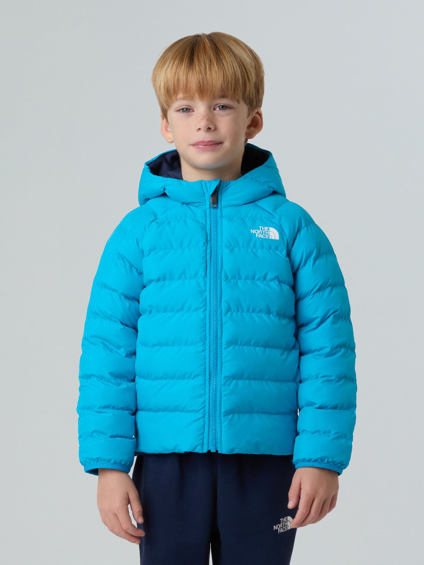 The North Face Kids Reversible Perrito Hooded Jacket in Blue Childsplay Clothing