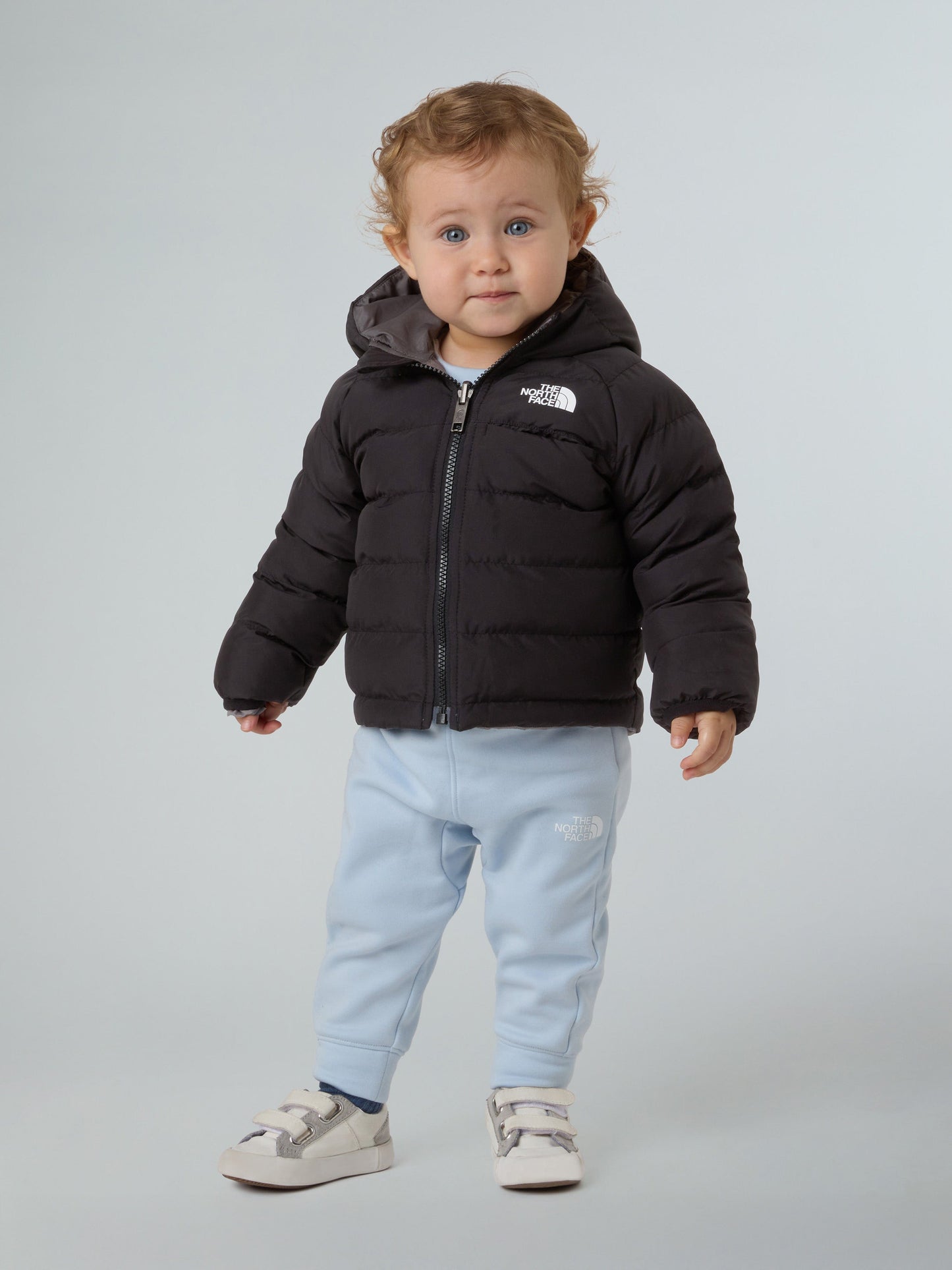 The North Face Baby Reversible Perrito Hooded Jacket in Black Childsplay Clothing