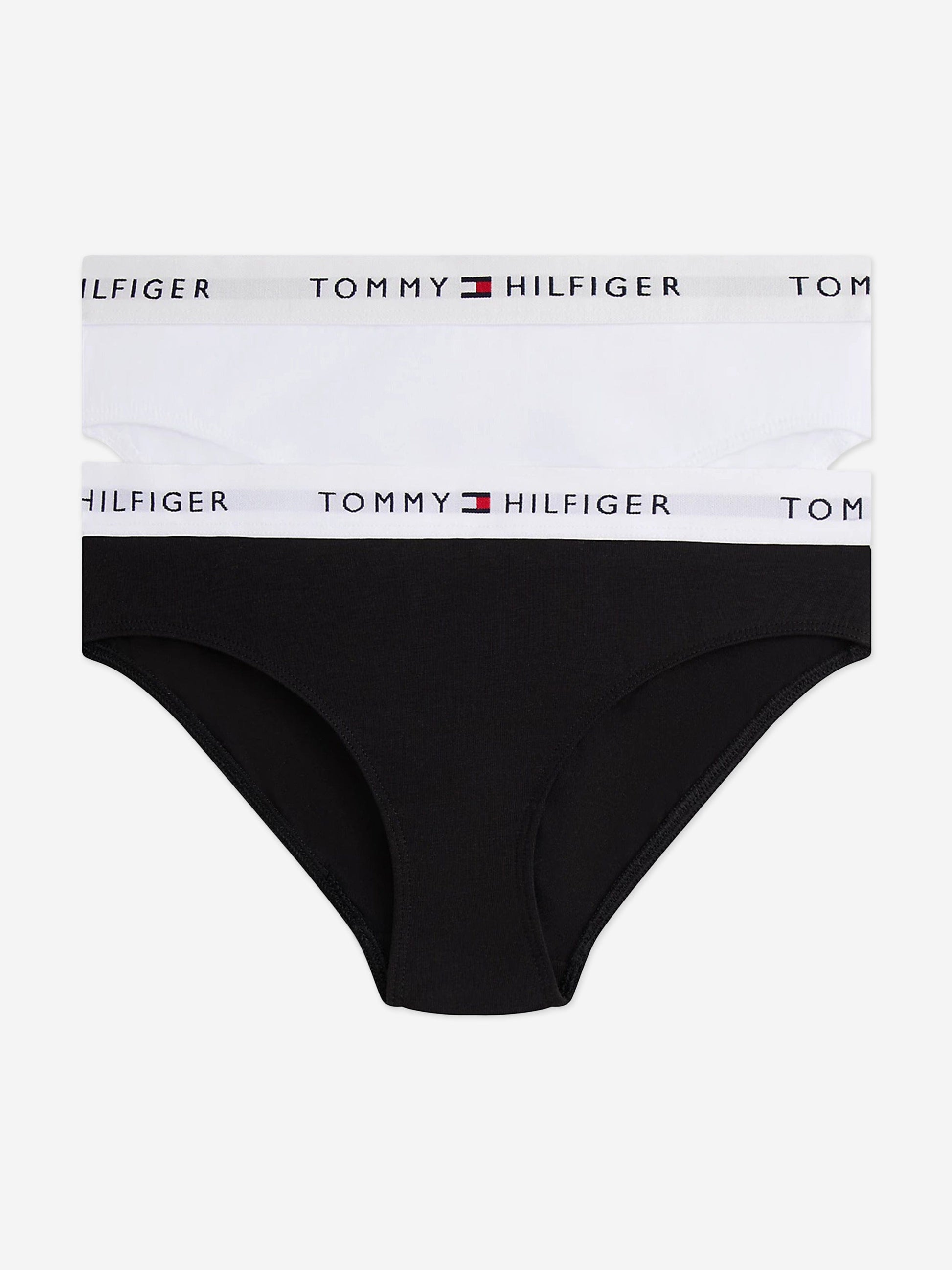 Tommy Hilfiger Girls 2 Pack Bikini Knickers Set in Black Childsplay Clothing