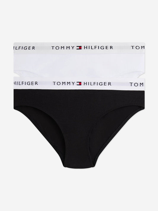 Tommy Hilfiger Girls 2 Pack Bikini Knickers Set in Black Childsplay Clothing